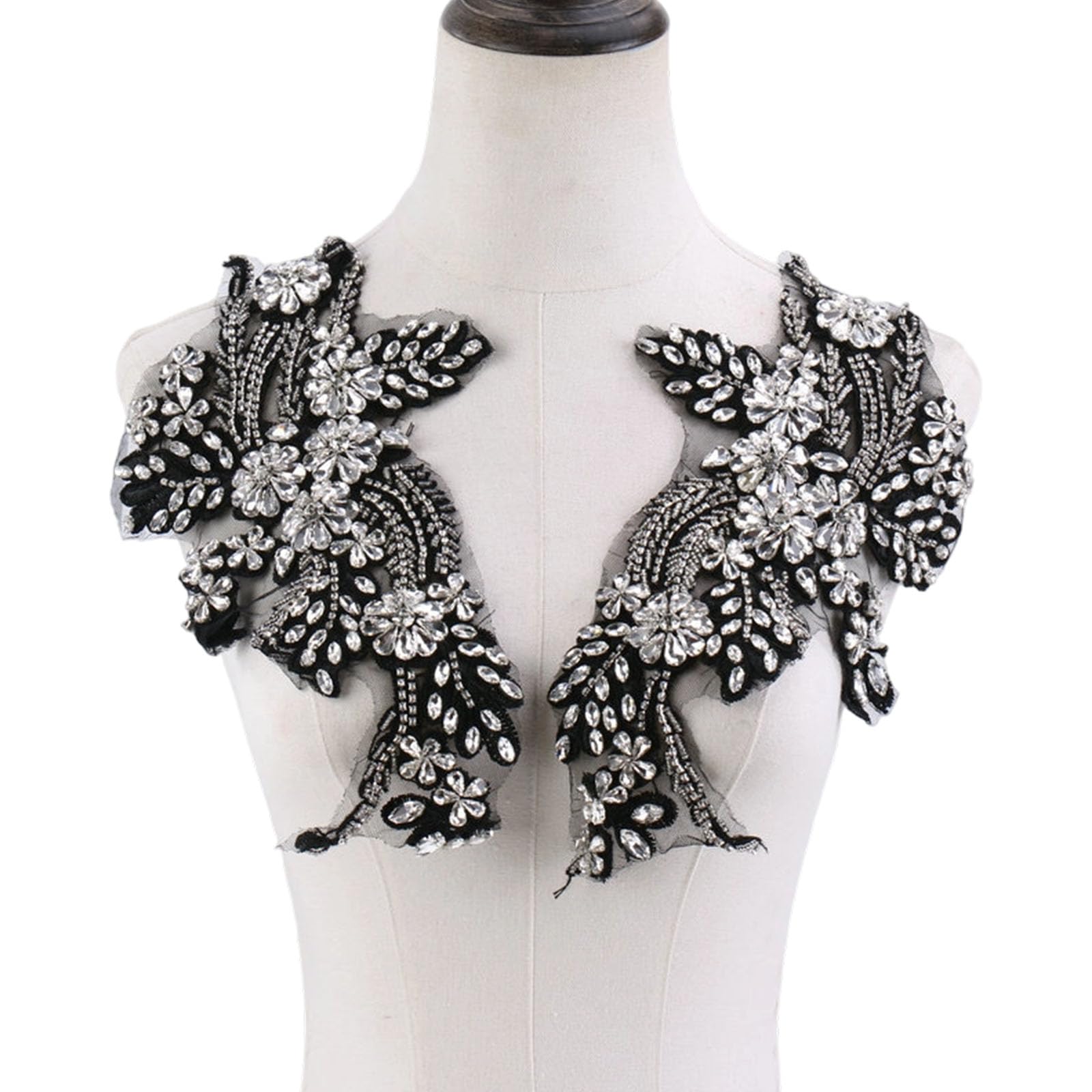 our fave Shoulder Embellishment with Crystals for Garments and Handcrafted Trim Applique Flower