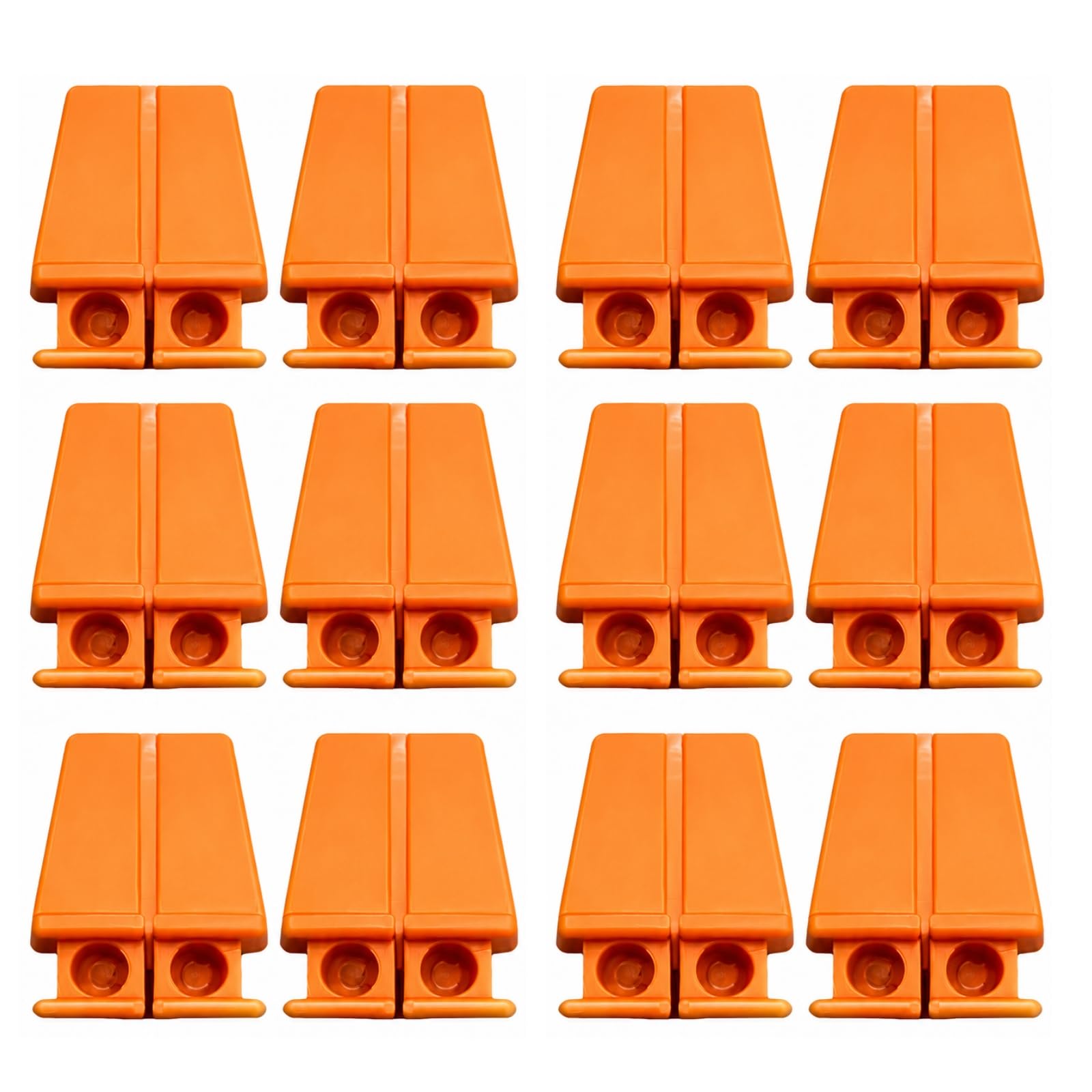 Howsehold Orange Brick Line Blocks (Pack Of 12) For Bricklaying And Masonry Work Corner Line Blocks For Straight Brick Courses And Wall Building, Builder String Line Anchors For Accurate Brickwork