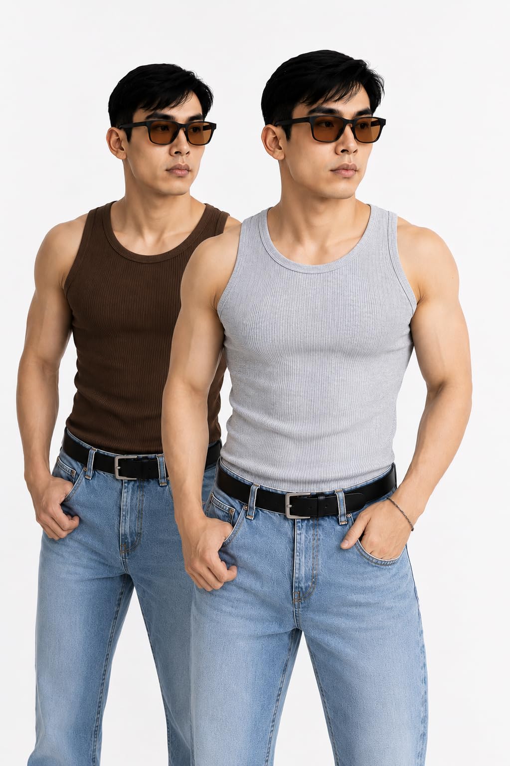 Rockwell Men’s Premium Cotton Vest – Sleeveless Gym Undershirt | Breathable, Stretchable & Skin-Friendly Innerwear for Everyday Comfort | Pack of 2 | 302-picture-11