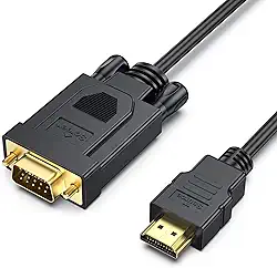 BENFEI Cabo HDMI para VGA de 1,8 m, cabo unidirecional HDMI de computador para monitor VGA (macho para macho), compatível com computador, desktop, laptop, PC, monitor, projetor, HDTV, Roku, Xbox