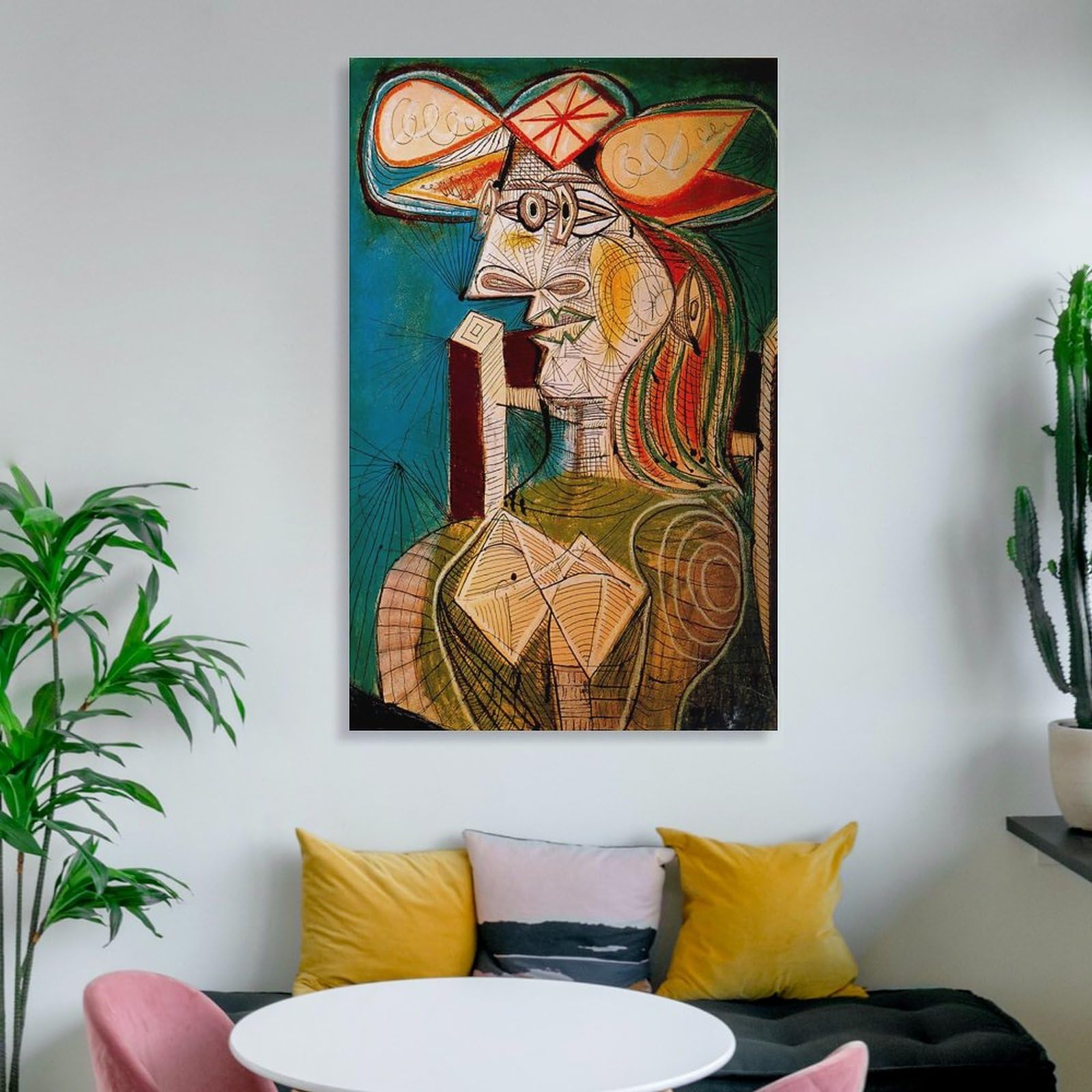Amazon.co.jp: Pablo Picassoパブロ・ピカソ画家の作品（木の椅子に