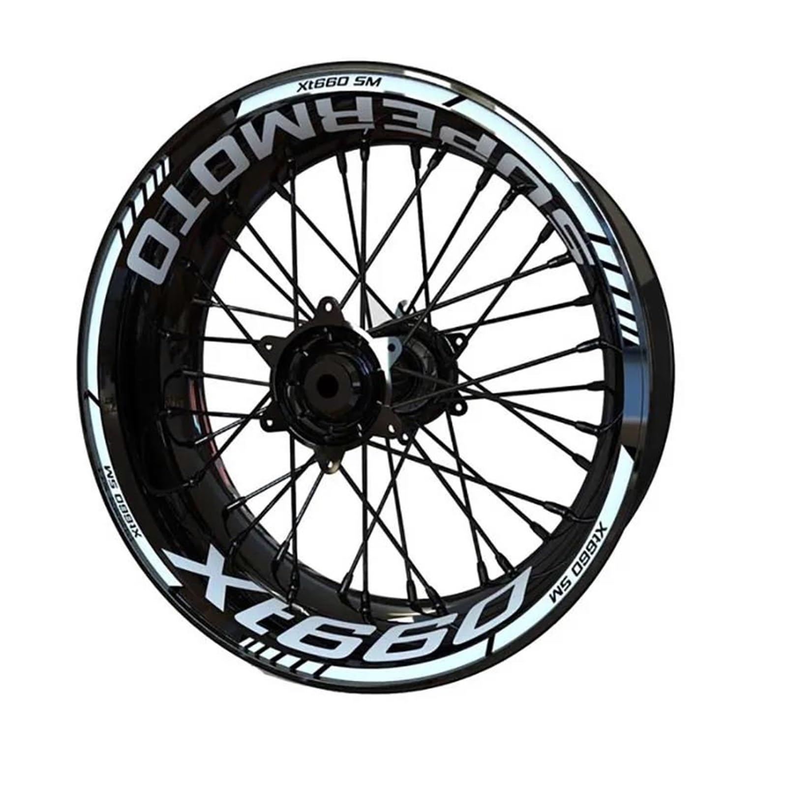 Wheel Stickers Motorcycle Reflective Rim Stripe Tape Decal Waterproof Accessories for Yamaha Xt 660(Style 4)