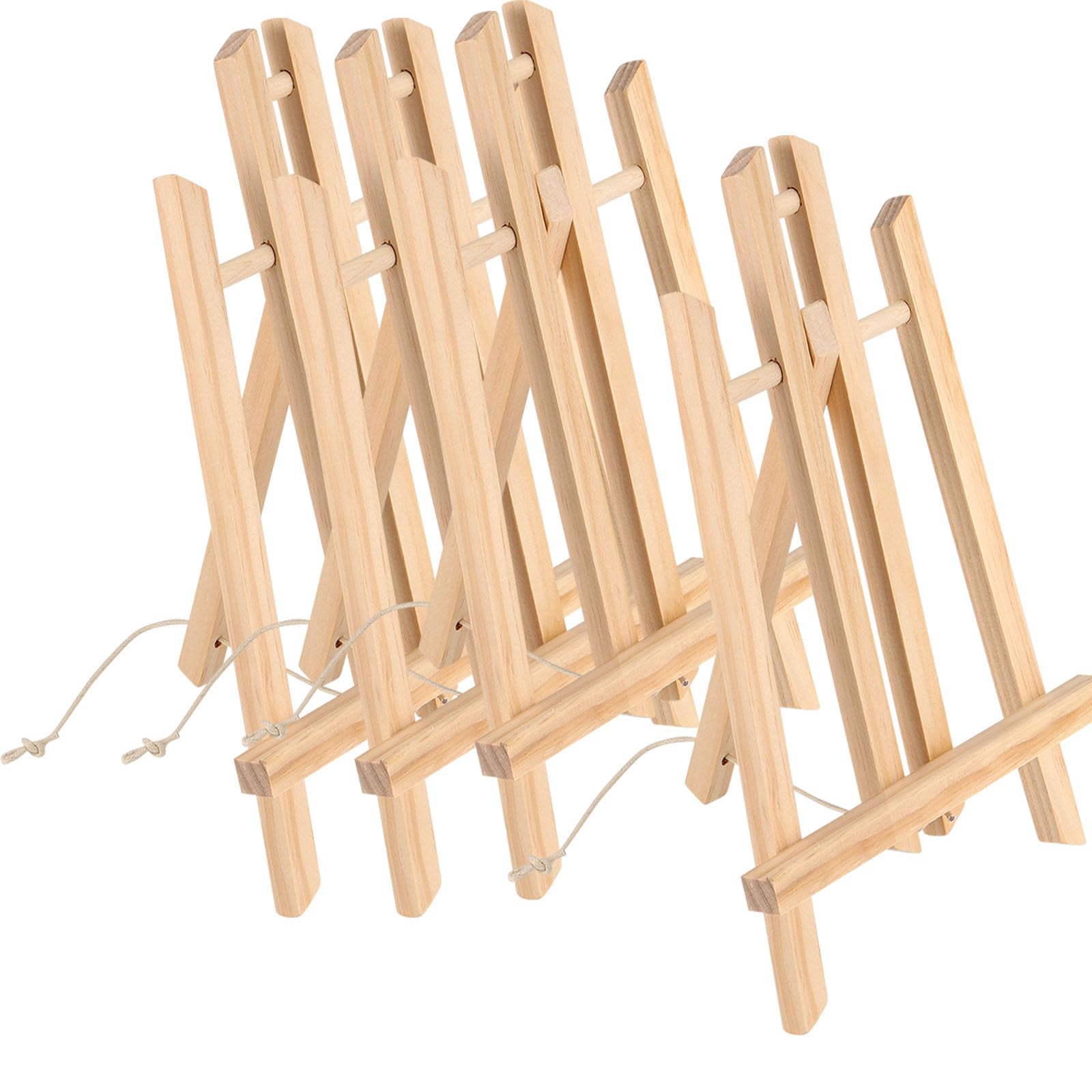 12 Cavalletti In Legno Aisamco 19cm - Supporto Per Tele, Foto E Biglietti Da Visita - Foto 7