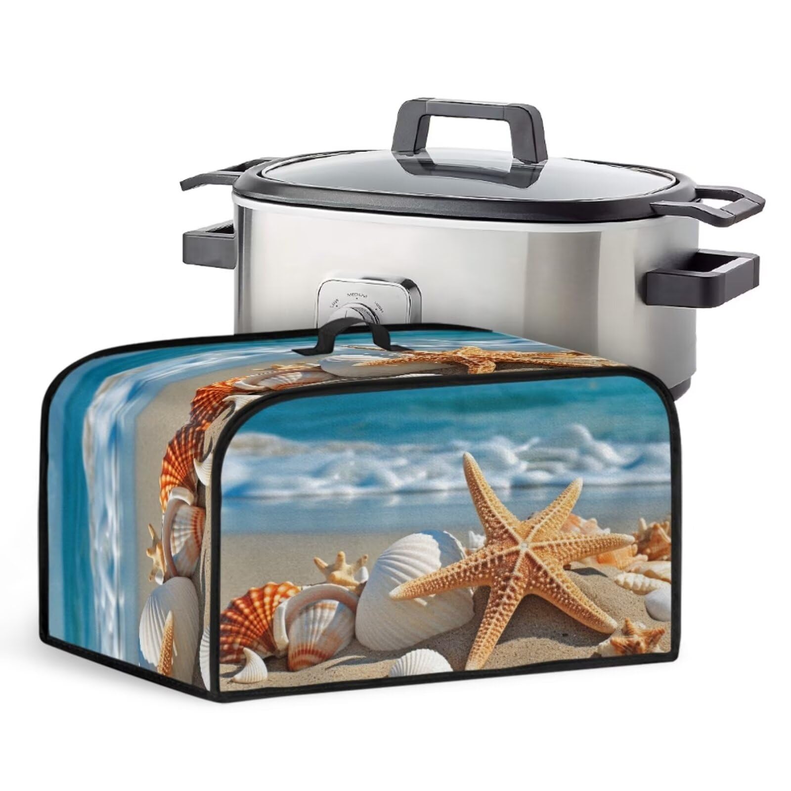 Starfish Shell Slow Cooker Cover Small Crock Pot Dust Cover Slow Cooker Cover Small Appliance Dust Cover with