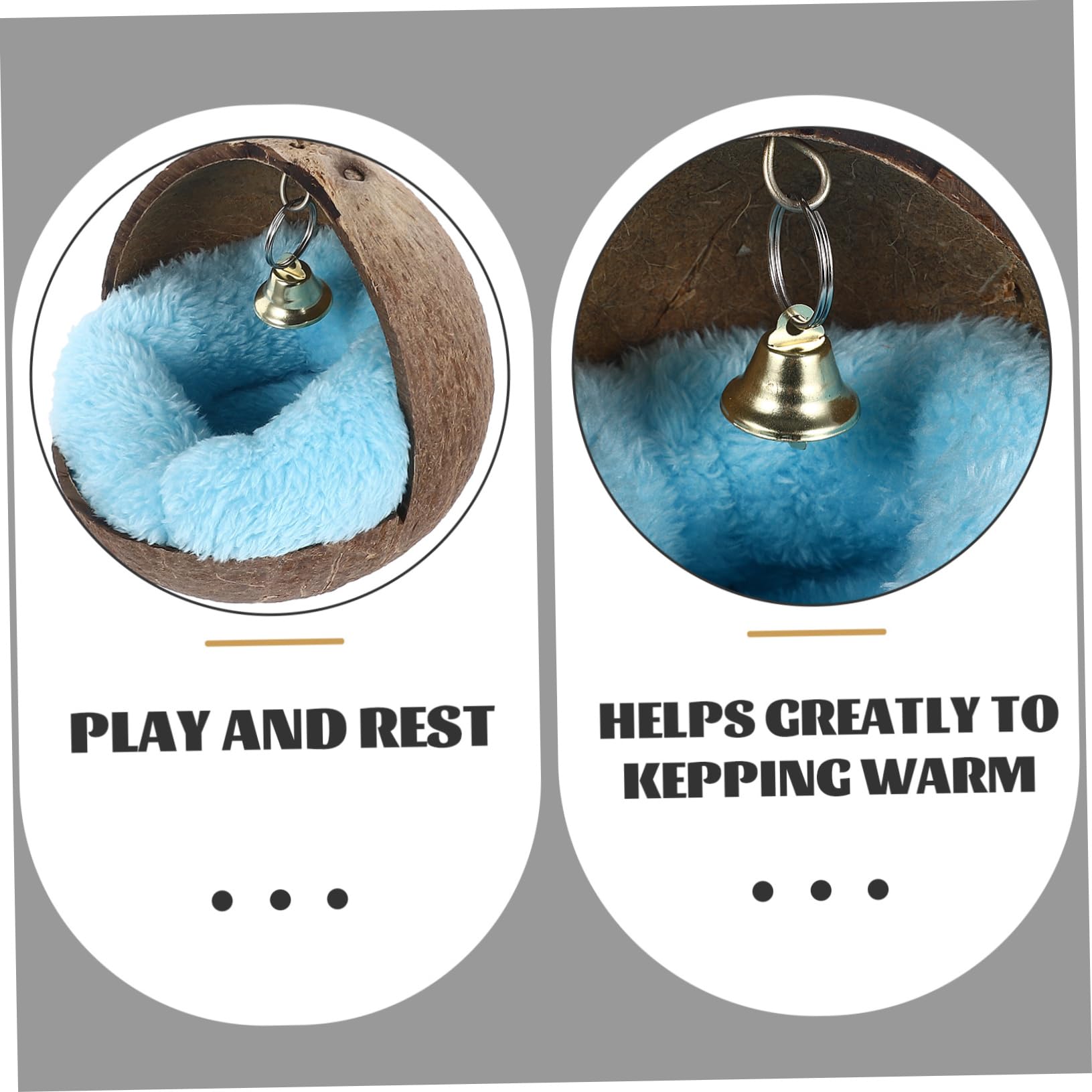 Kisangel 2stücke Coconut Shell Sleeping Bed Für Hamster Meerschweinchen Und Ähnliche Kleintiere Gemütliches Nestkissen Zufälliger Farbe Aus Langlebigem Kokosnussmaterial Gefertigt Zum