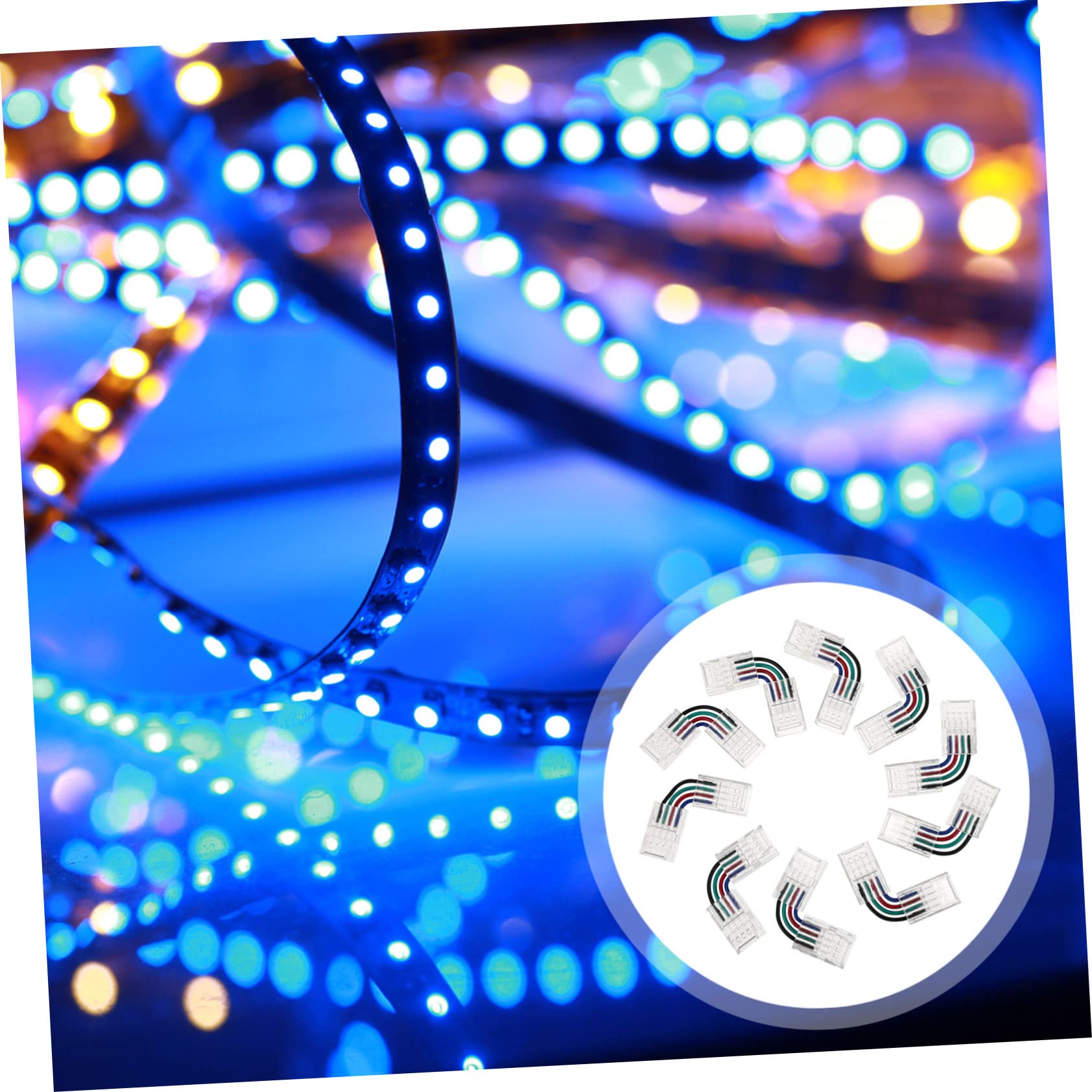 PRETYZOOM 40stücke Förmige Verbindungsadapter Für Rgb Solderless Steckverbinder Für Einfache Installation Und Schnelle Erweiterung Von Lichtleisten