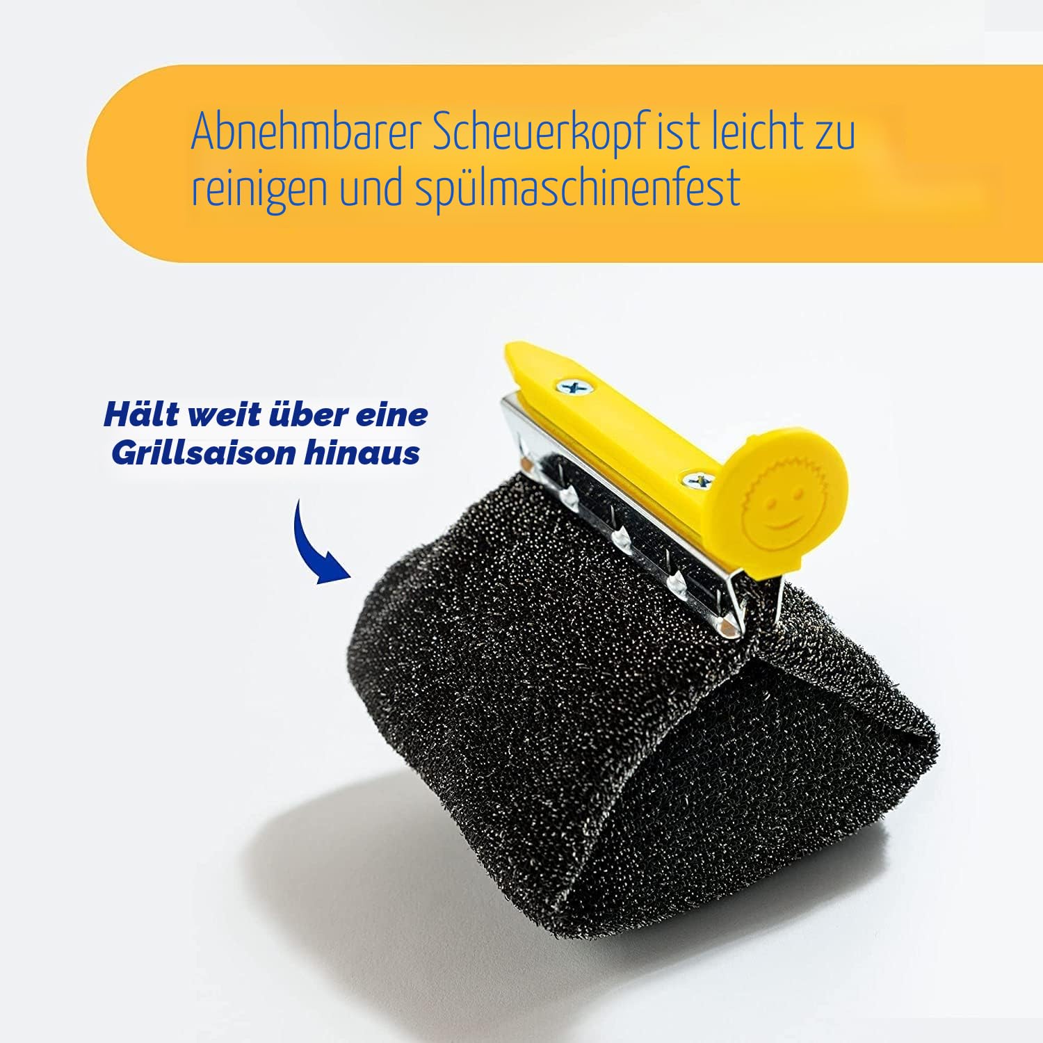 Scrub Daddy BBQ Daddy Grill-Reinigungsbürste mit Schaber & Flaschenöffner, ohne Borsten, für Grillrost