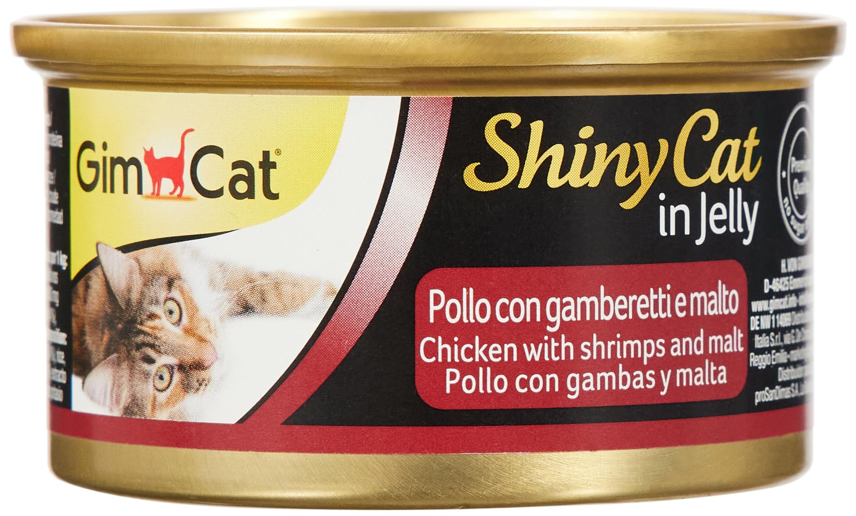 GimCat Shinycat Konserve Yaş Kedi Maması, Tavuk Karides Malt, 70 g