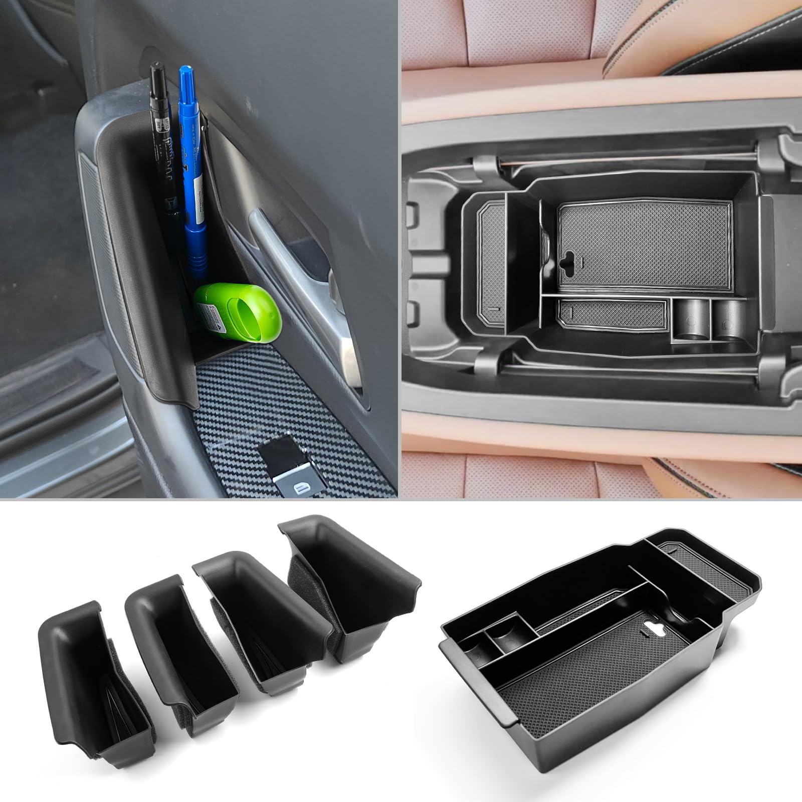 CDEFG 5Pcs for 2023-2026 Mazda CX50 Center Console &amp; Door Handle Organizer
