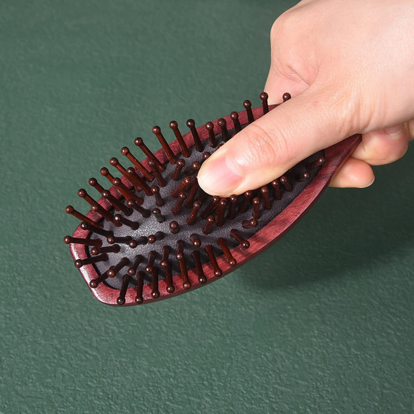 Spazzola per Capelli con Cuscino d'Aria, spazzole massaggianti con Cuscino d'Aria per Donne, Spazzola per Capelli antistatica districante in Legno