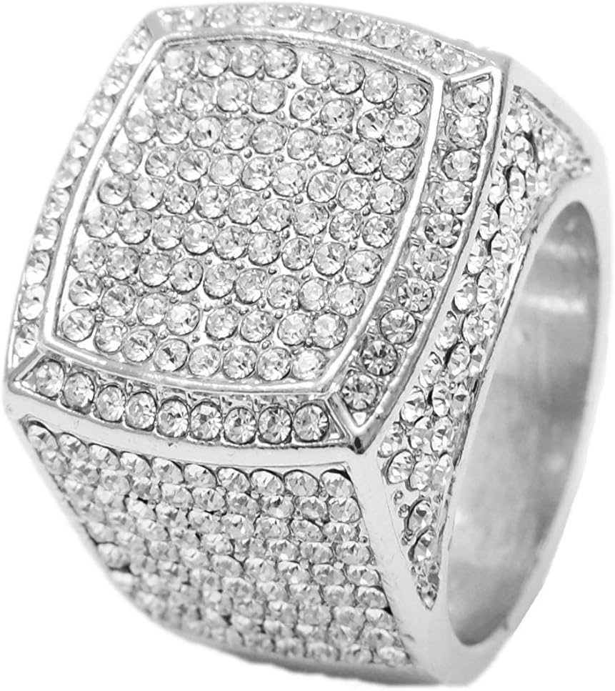 Bling Bling Hip Hop Iced Out Luxury BIG Oversize Men's Ring - 444