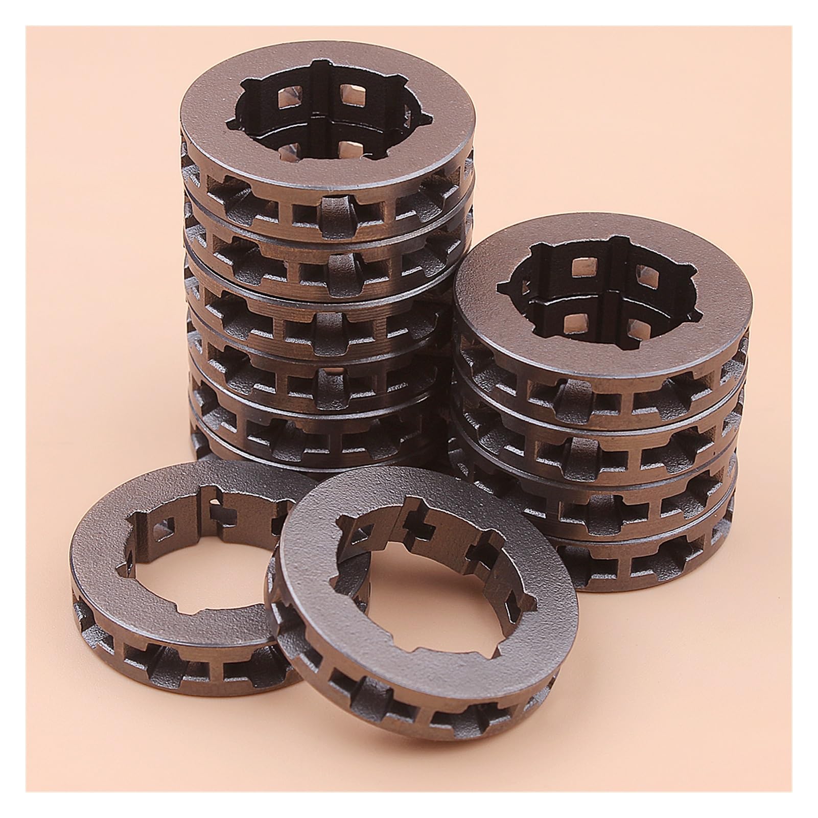 Llanta de piñón de transmisión de cadena de 9 dientes, 12 Uds., 250 ", for 40 45 49 50 51 55 154 254 257 for Jonsered 490 590 450 Small 7 Spline