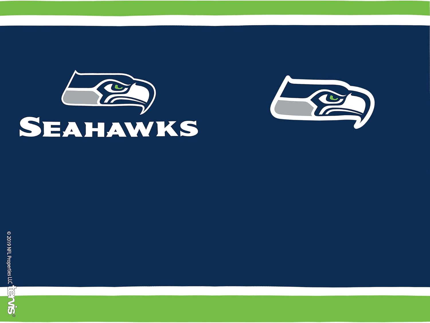 Tervis 1324755 NFL Seattle Seahawks - Touchdown Insulated Tumbler with Wrap and Navy Blue Travel Lid, 24 oz - Tritan, Clear - Image 2