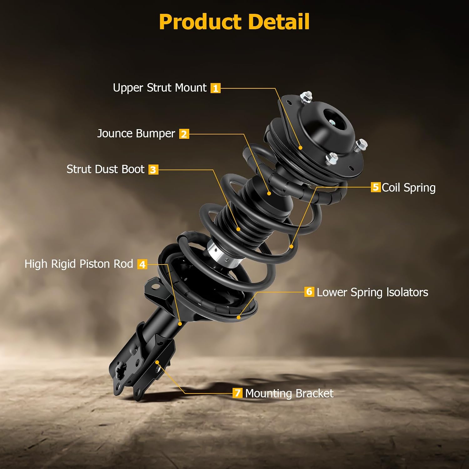 ASAPE 2PCS Front Complete Struts Assembly w/Coil Spring Fit for 2005-2006 for Pontiac Pursuit 2005-2010 for Chevrolet Cobalt 2007-2010 for Chevrolet HHR Shock Absorber Replace OE 172179R
