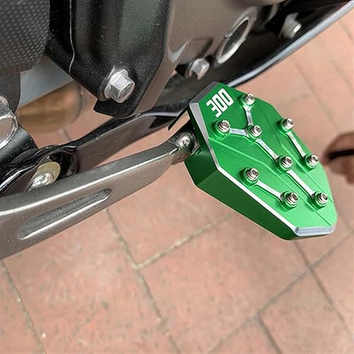 Miniatura 7 de CNC aluminio Motorcycle Kickstand Side Stand Enlarge Extension for Kawasaki Ninja 400 300 650 1000 Z900 Versys650 2010-2023 (Color  Green ZX10R)