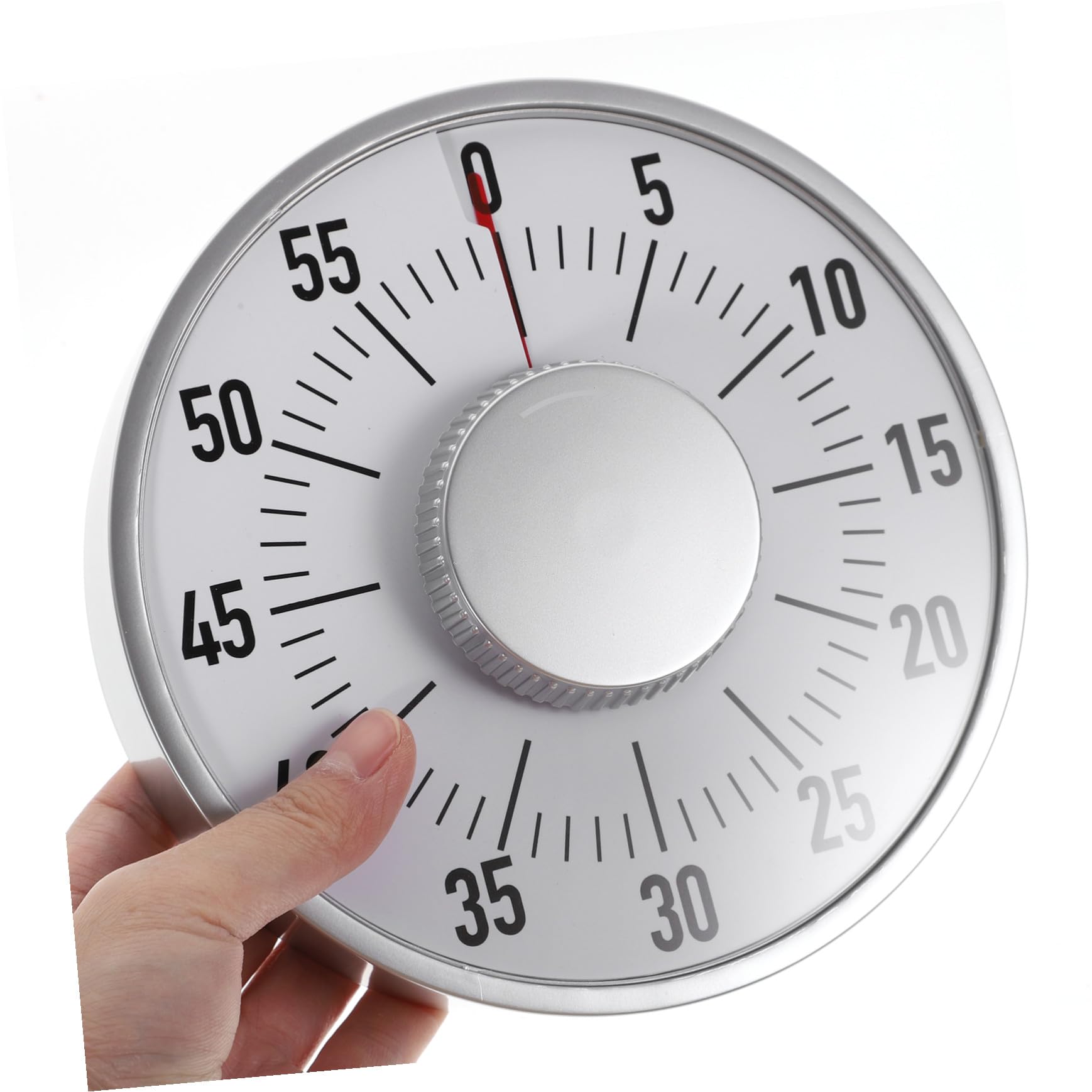 Minuteur Élève Carré en Plastique Abs Blanc Alarme | Compte à Rebours Mécanique, Rappel Cuisine et Exercice, Format 1 Pièce Pratique