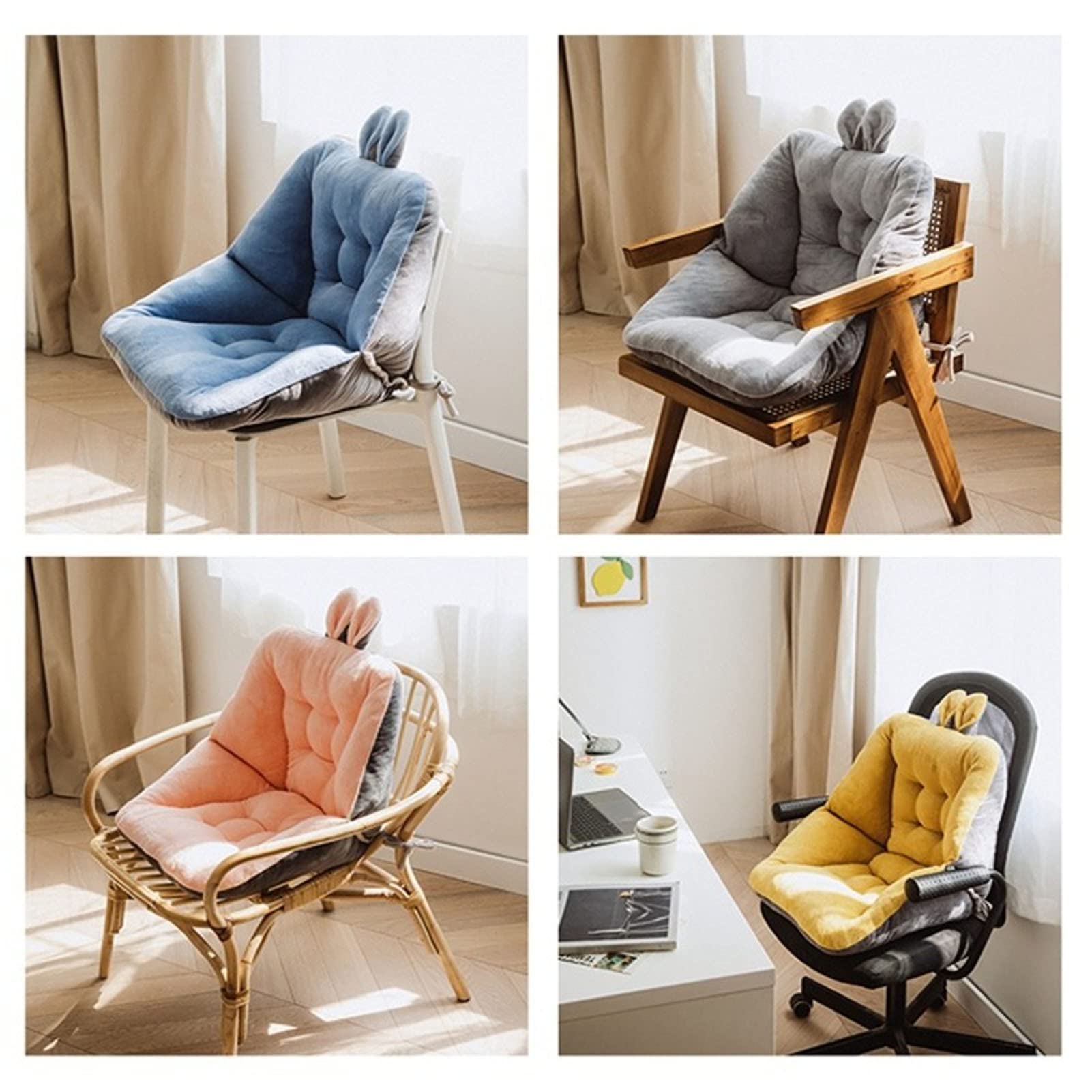 Halbgeschlossenes Sitzkissen,Weiches Warmes Bequemes Schreibtischkissen, Ischias Tribüne für Sessel Schmerzen Linderung Kissen für Home Office Stuhl Grün, 45 x 45 cm