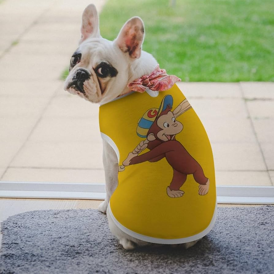 Amazon.co.jp: ペット服 おさるのジョージ 犬服 ペットウェア T