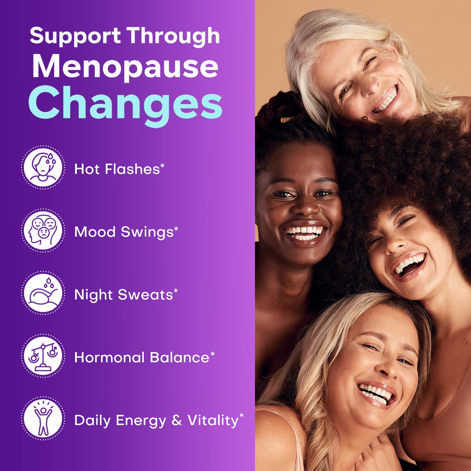 Menopause Supplements for Women Hot Flashes, Mood Swings, 60 Capsules — Amazon image 2