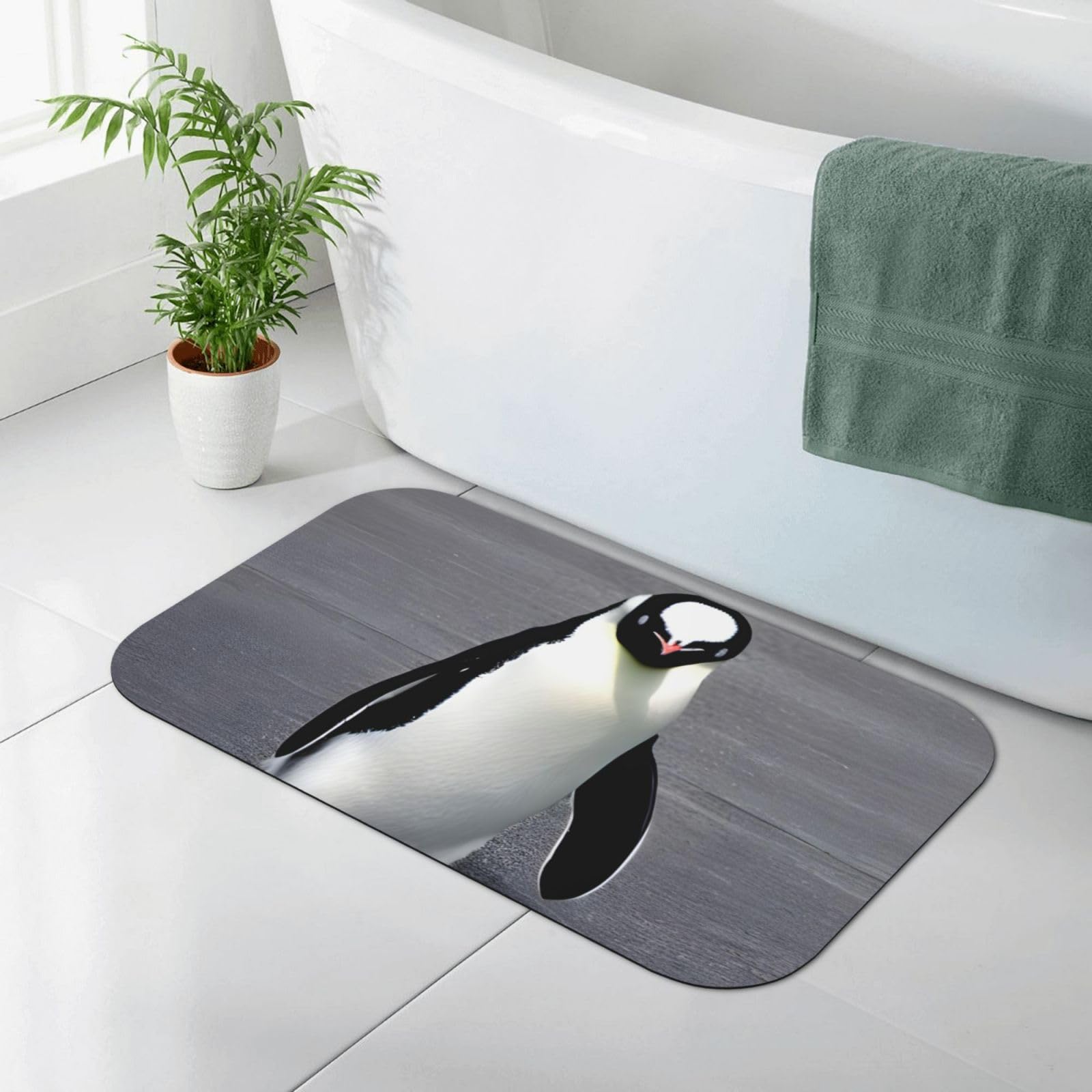Tapis de bain diatomée antidérapant 50x80 cm grand format pliable