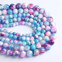Vista 8 de 4MM 88 piezas cuentas de piedra de jade multicolor, cuentas espaciadoras sueltas para hacer joyas, pulseras, collares