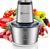 IMURZ Mini procesador de alimentos pequeño, picador eléctrico de alimentos, picadora de carne (batidora de mesa), mini picadora de cocina de 300 W, para verduras, frutas, cebollas, ajos, 2 tazas