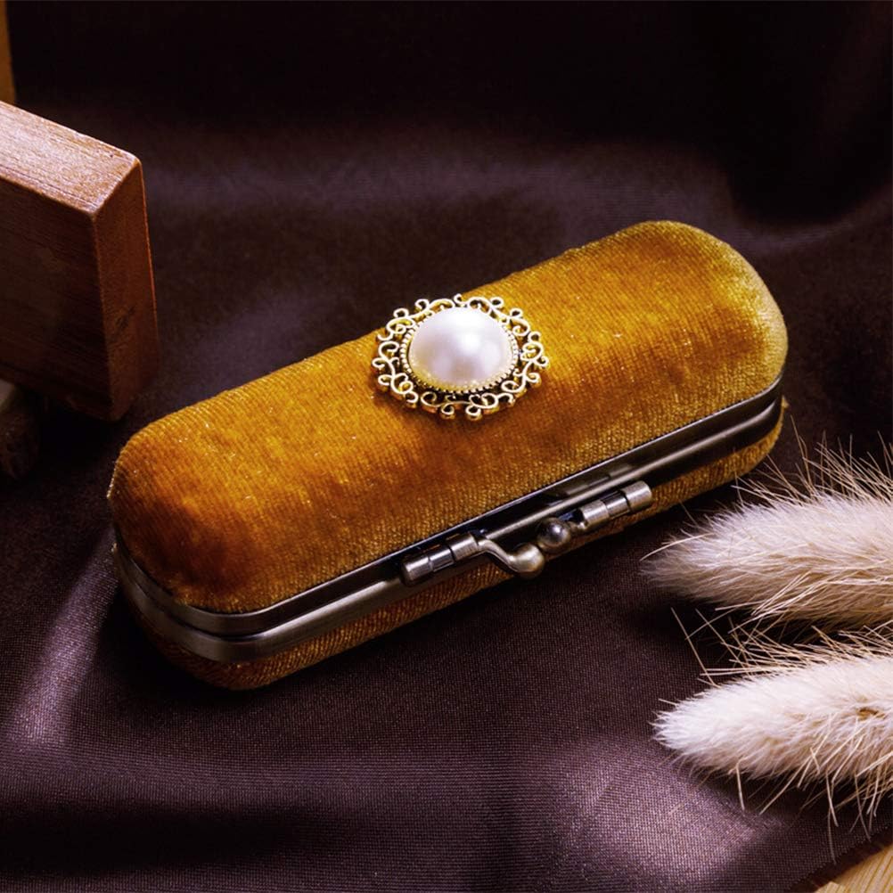 Cabilock Fashion Lipstick Box Lip Balm Organizer Bag Durable Soft Cosmetic Storage Case with Mirror (Chocolate)