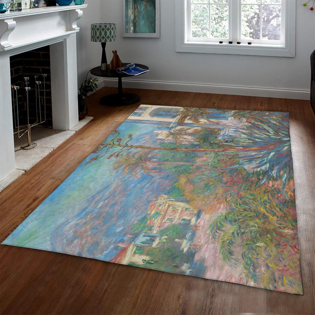 Tapis Monet de Jardin grand format 140x200cm lavable pour sol de salon et chambre