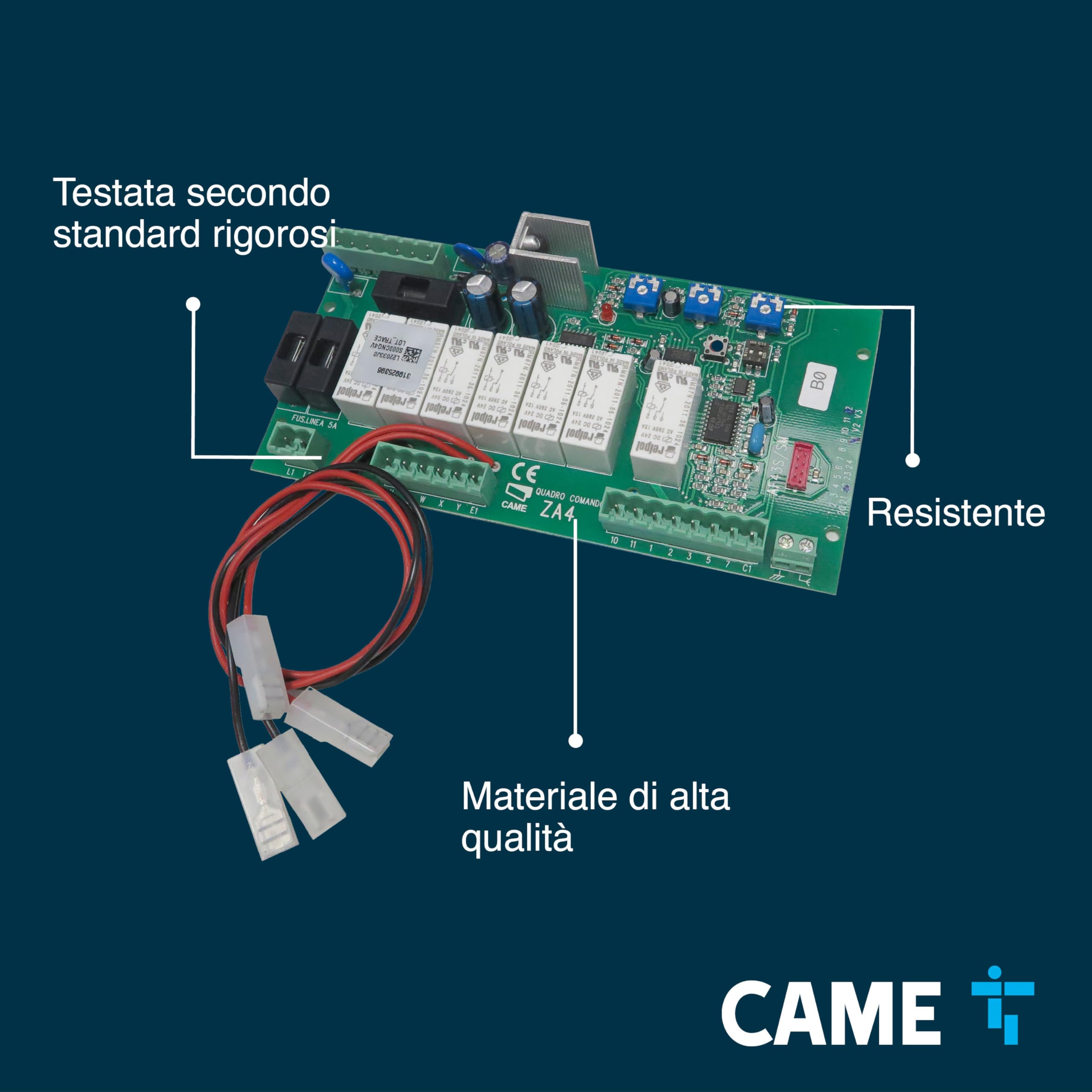 CAME Scheda elettronica di ricambio per quadro comando ZA4 per cancelli a battente a 230V