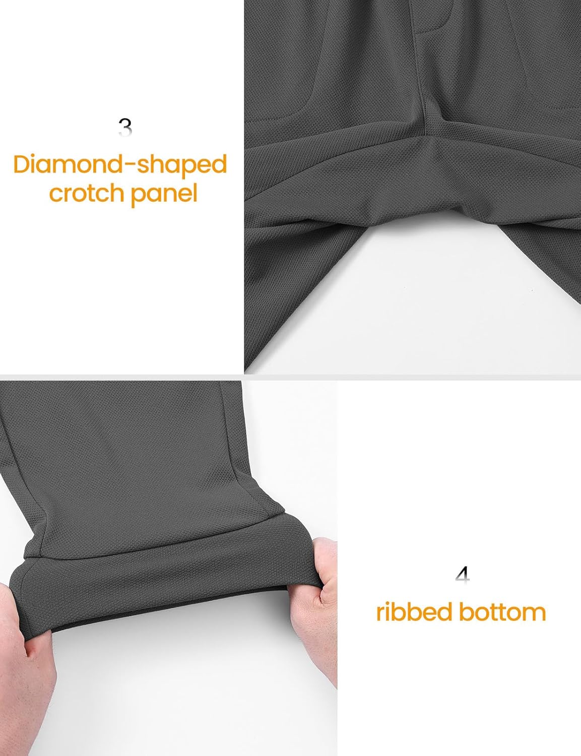 Rdruko Men's Joggers Pants with Zipper Pockets Stretch Tapered Track Pants Athletic Casual Sweatpants for Gym Running - Image 6