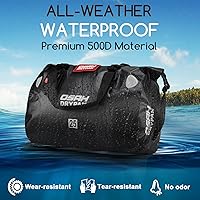 Vista 4 de Waterproof Duffel Bag - Motorcycle Dry Bag Tail Bag with Large Storage Space, Waterproof Luggage Duffle Bags with Outer Mesh Zipper Pocket for