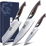 HOSHANHO 5 Pieces Knife Set, Japanese High Carbon Stainless Steel Kitchen Knife Sets, Professional Ultra Sharp Chef Knives Set with Ergonomic Pakkawood Handle
