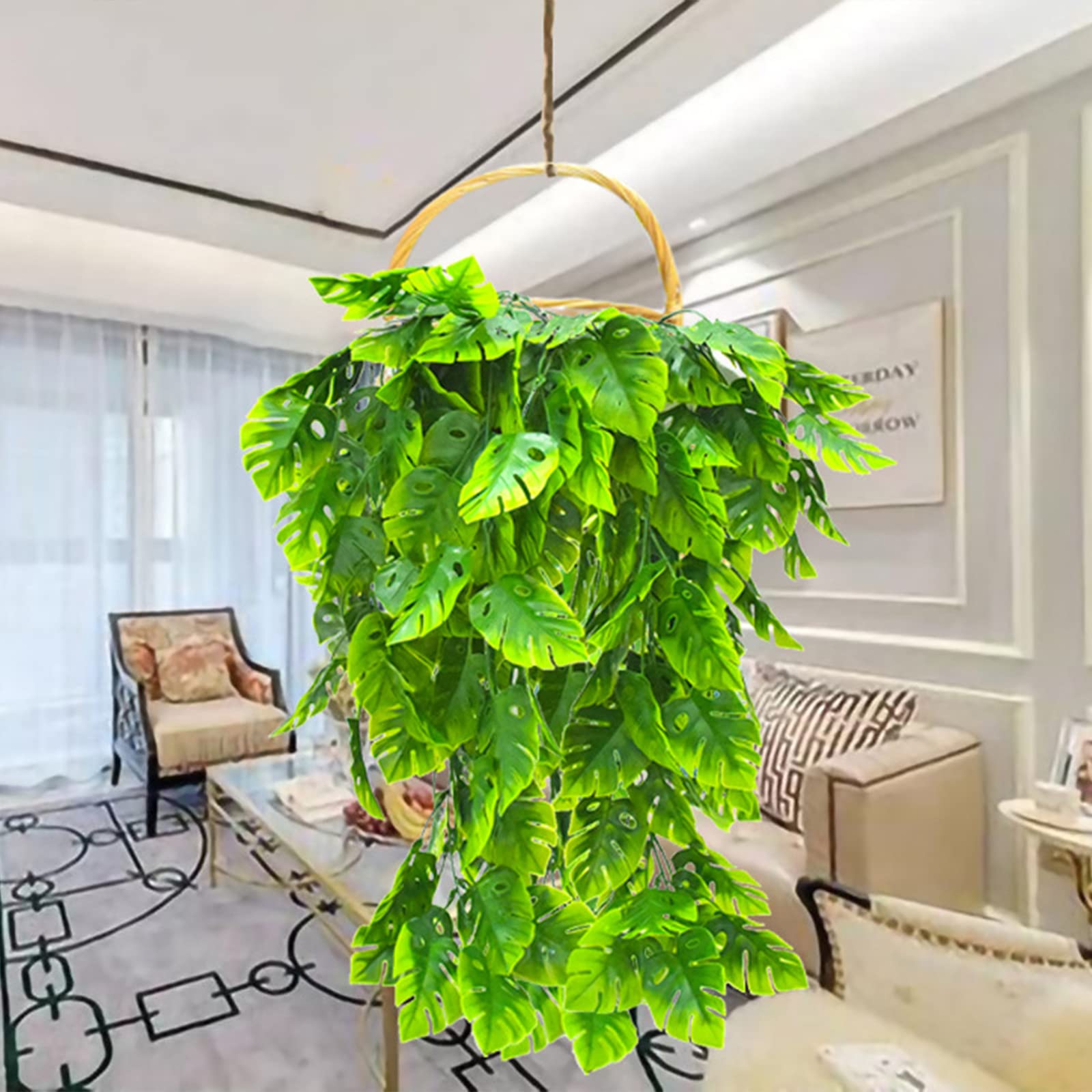 Planta Artificial Helecho De Boston Colgante – Enredadera Falsa 80cm Para Interior Y Exterior (Lanido)