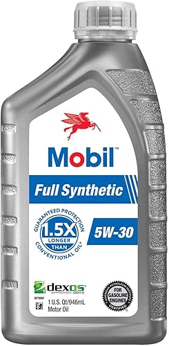 Mobil Full Synthetic Motor Oil 5W-30, 1 Quart