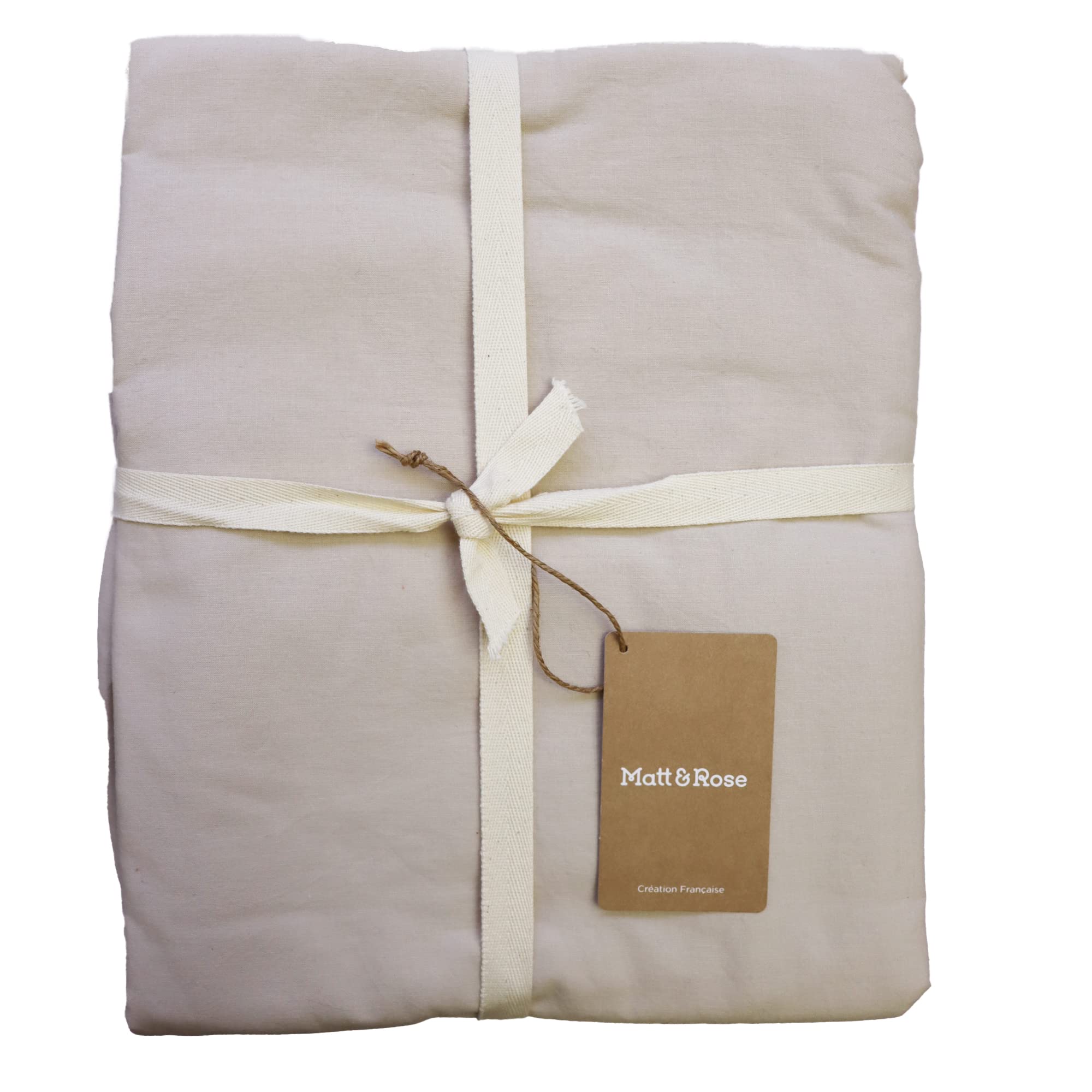 MATT & ROSE Housse de Couette Coton LAVÉ Unie 100% Coton