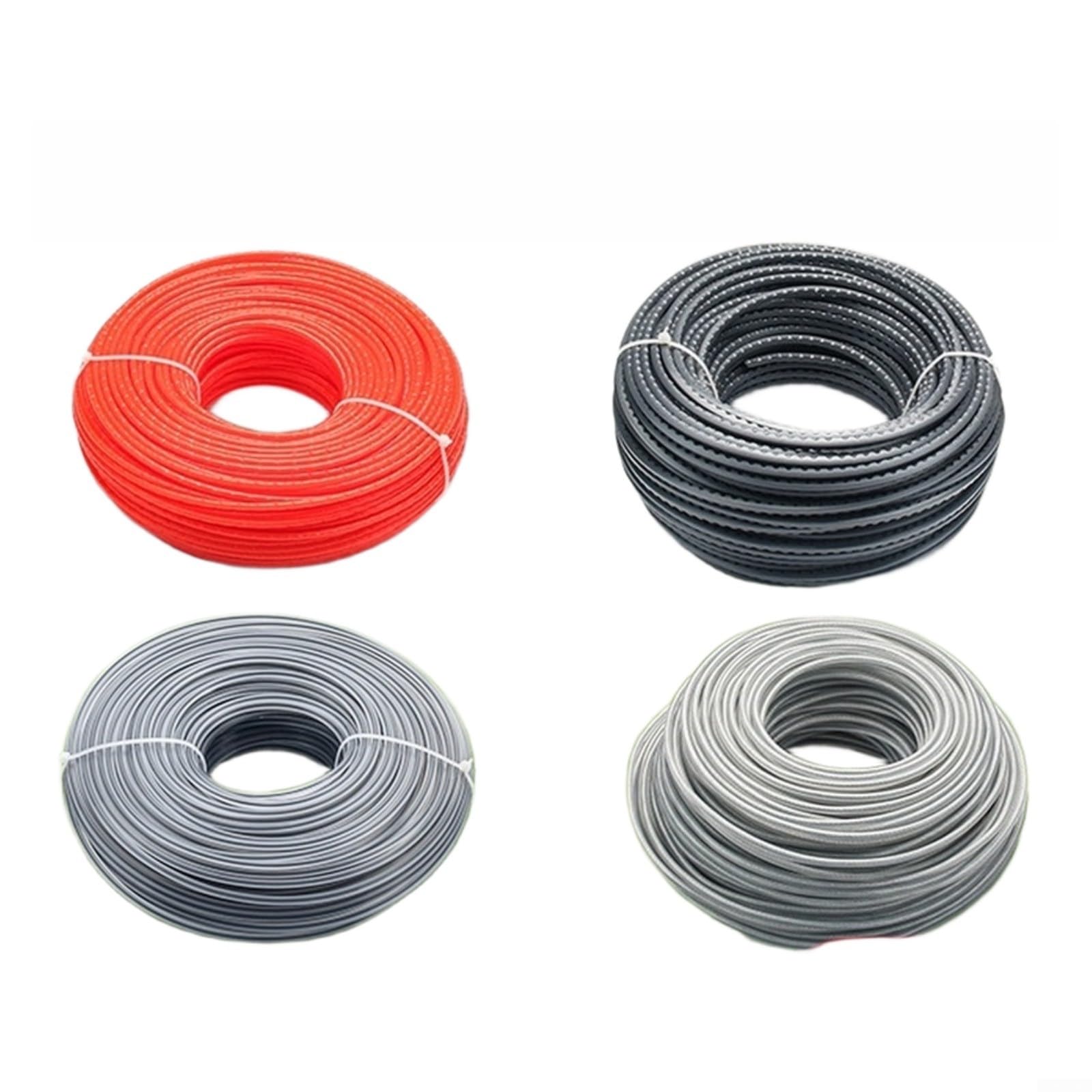 Filo di acciaio rinforzato di alta qualità per decespugliatore in nylon resistente, per tosaerba, per fitte spazzole e attività paesaggistiche (D)