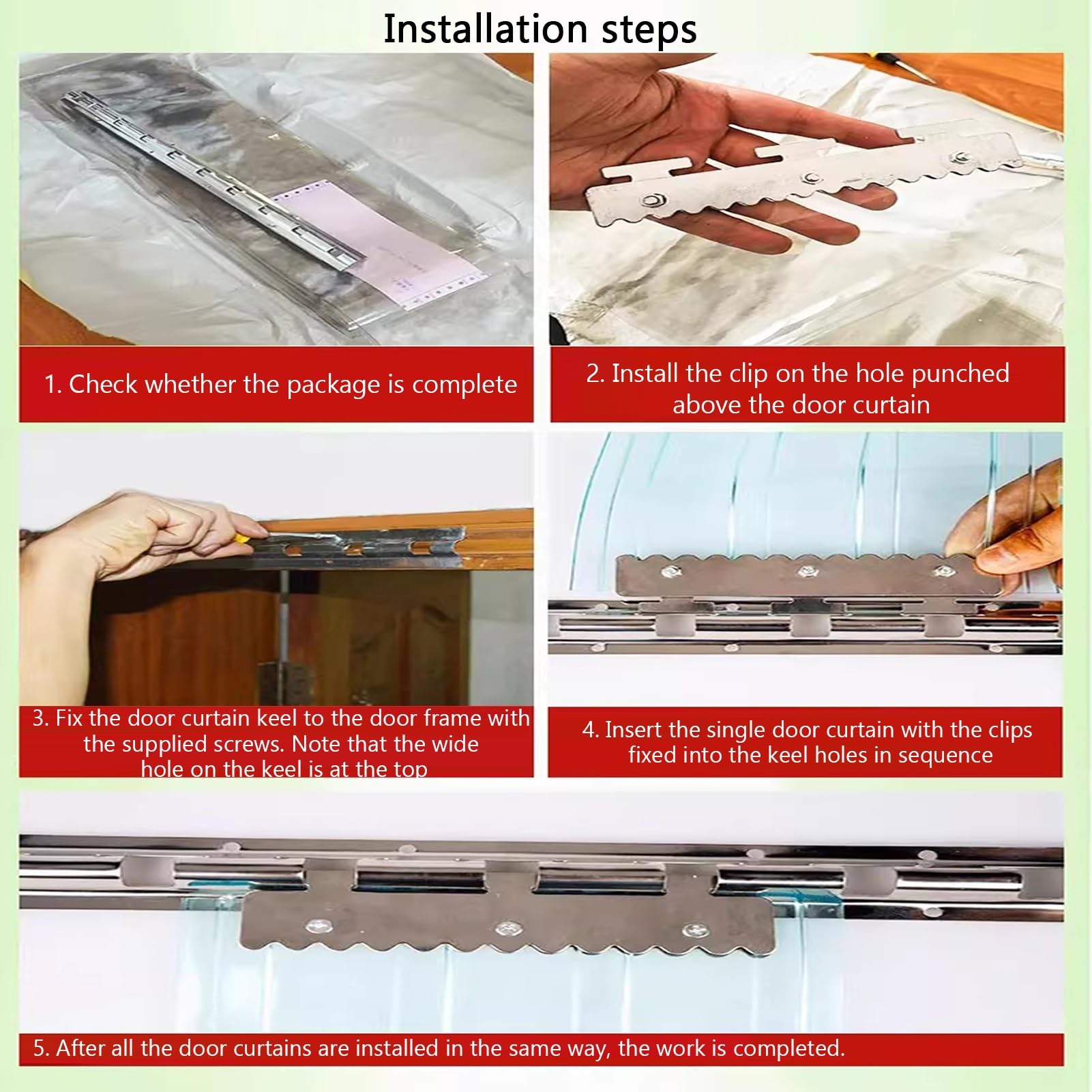 Rideaux Lanières Bande de Lamelle PVC Souple Plusieurs Tailles Air Curtain Salles de Réunion Centres Commerciaux(44.1" W x 90.6" L/112x230cm)