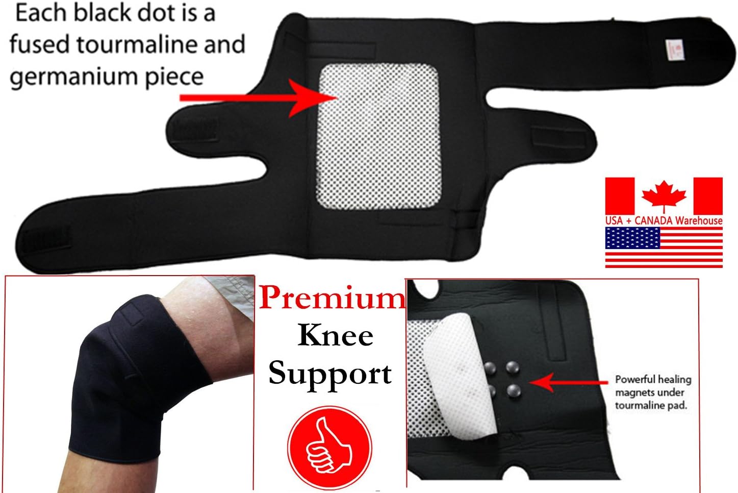 A99 Premium Quality Knee support Magnetic & Infrared Far Infrared therapy Heating