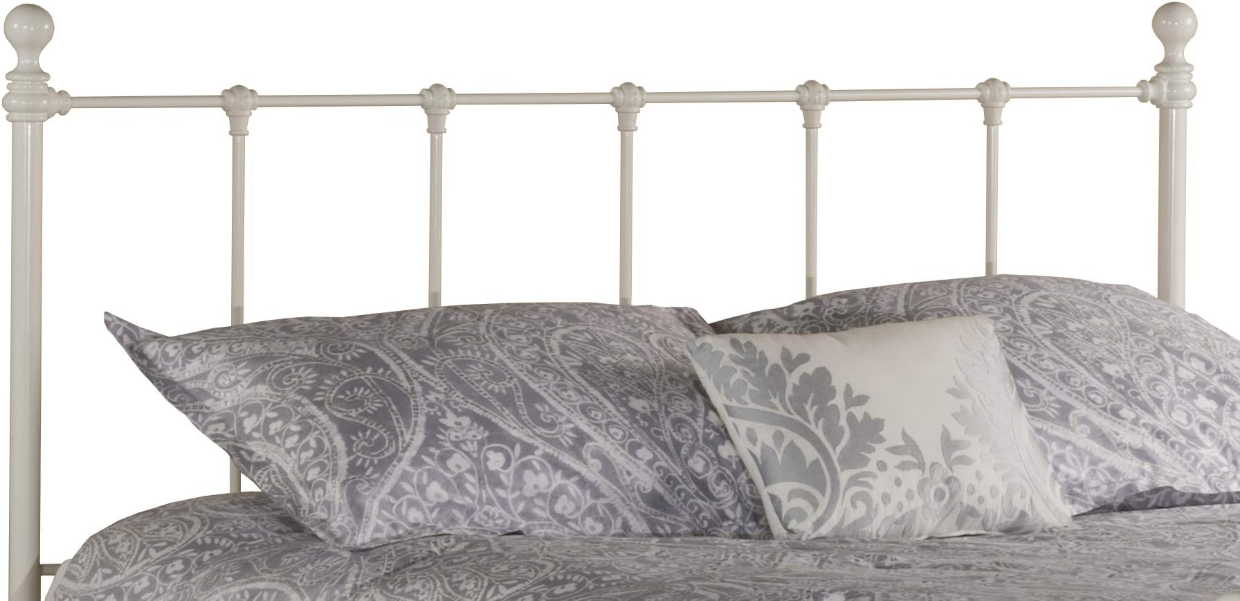 Hillsdale Kirkland Soft White Metal King Headboard