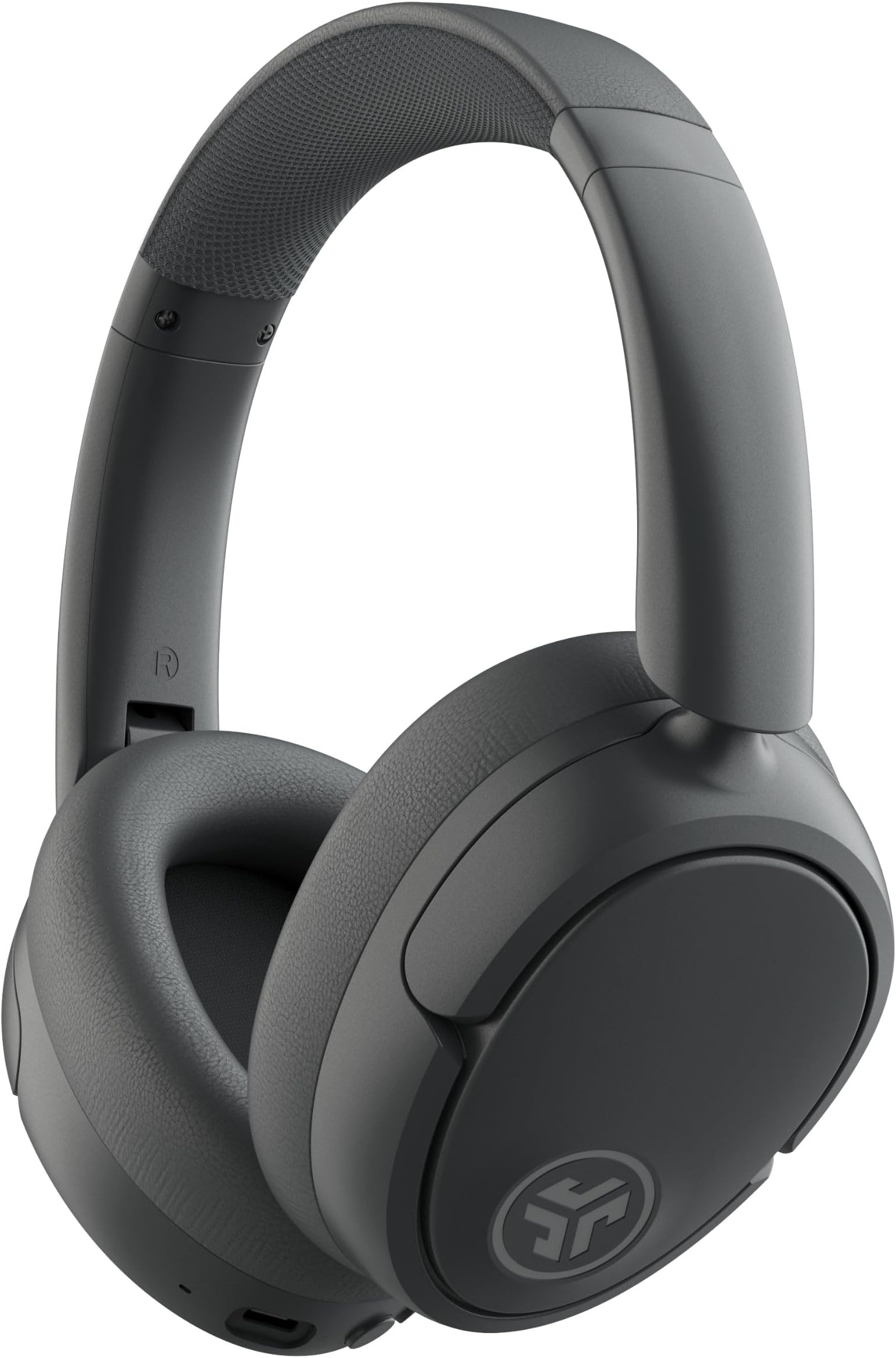 JBuds LUX ANC Active Noise Cancelling Headphones - Wireless Over Ear Headphones with Microphone, 70+ H Playtime Foldable Bluetooth Earphones with Multipoint & Customisable Sound, Graphite