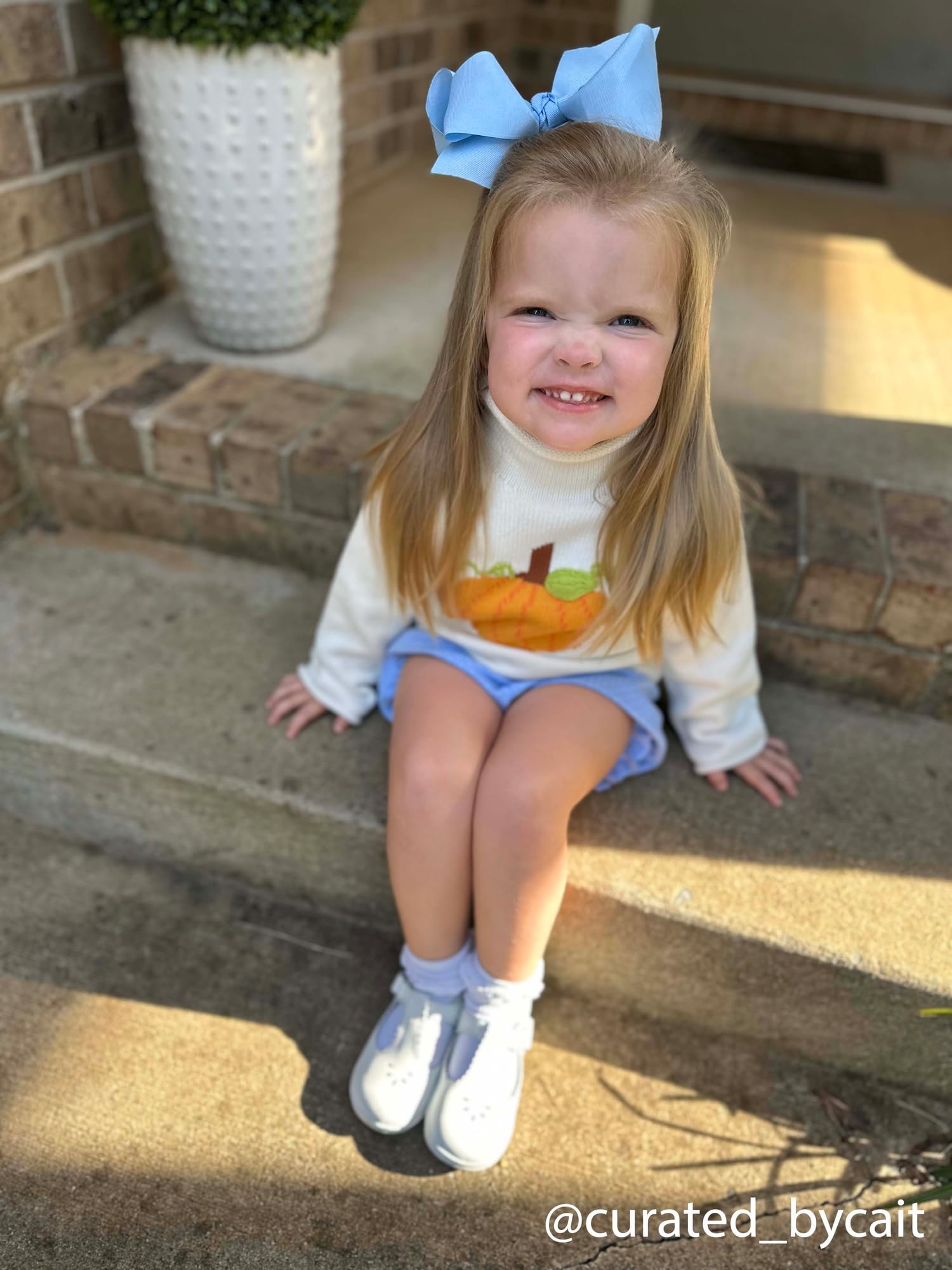 Mud Pie Baby - Mädchen Kids Pumpkin Rollneck Toddler Sweater Lässig
