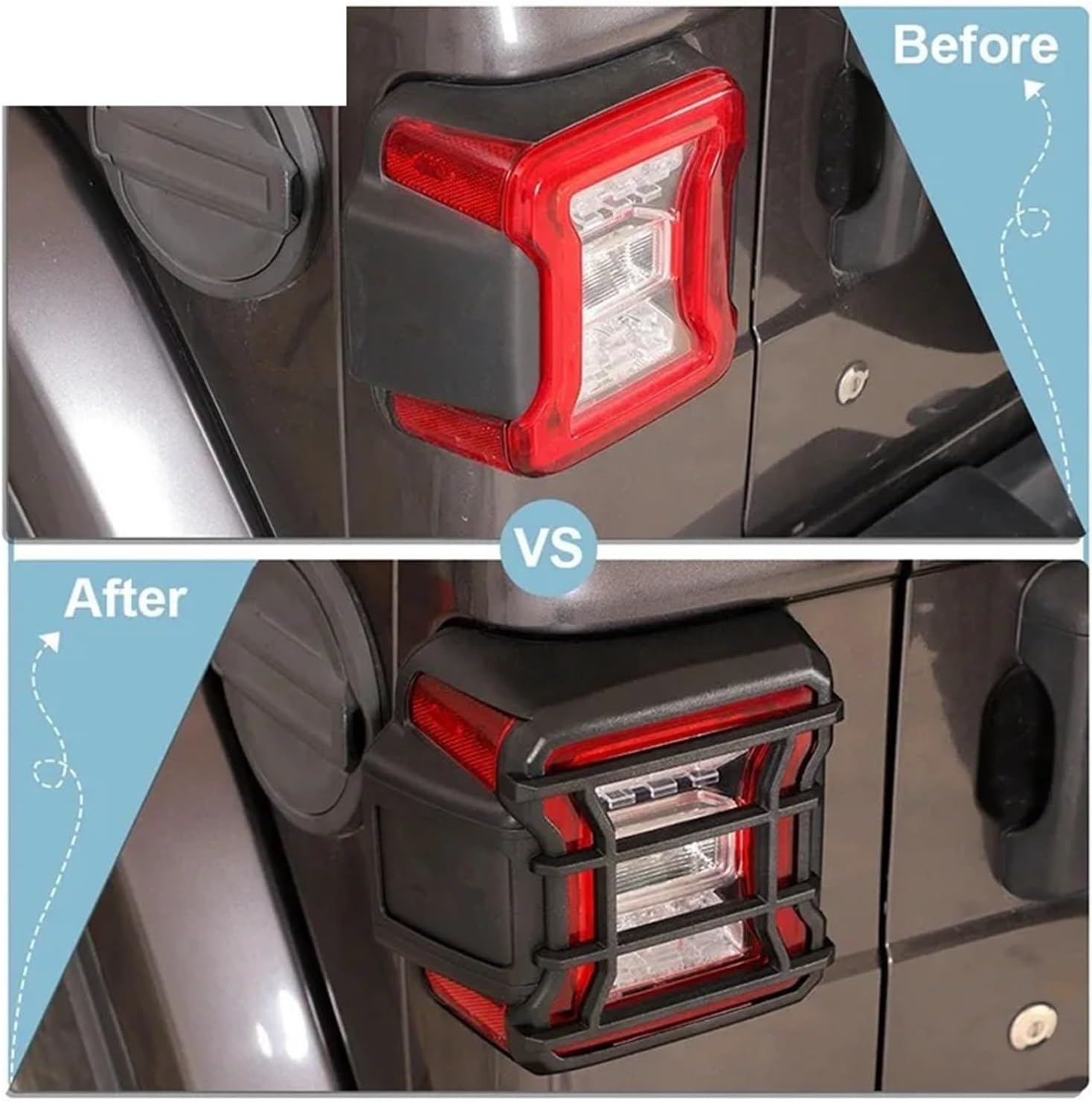 Rear Tail Light Lamp Taillight Decoration Cover Compatible For Jeep Wrangler JL 2018 2019 2020 2021 2022 2023 2024 Up Accessories