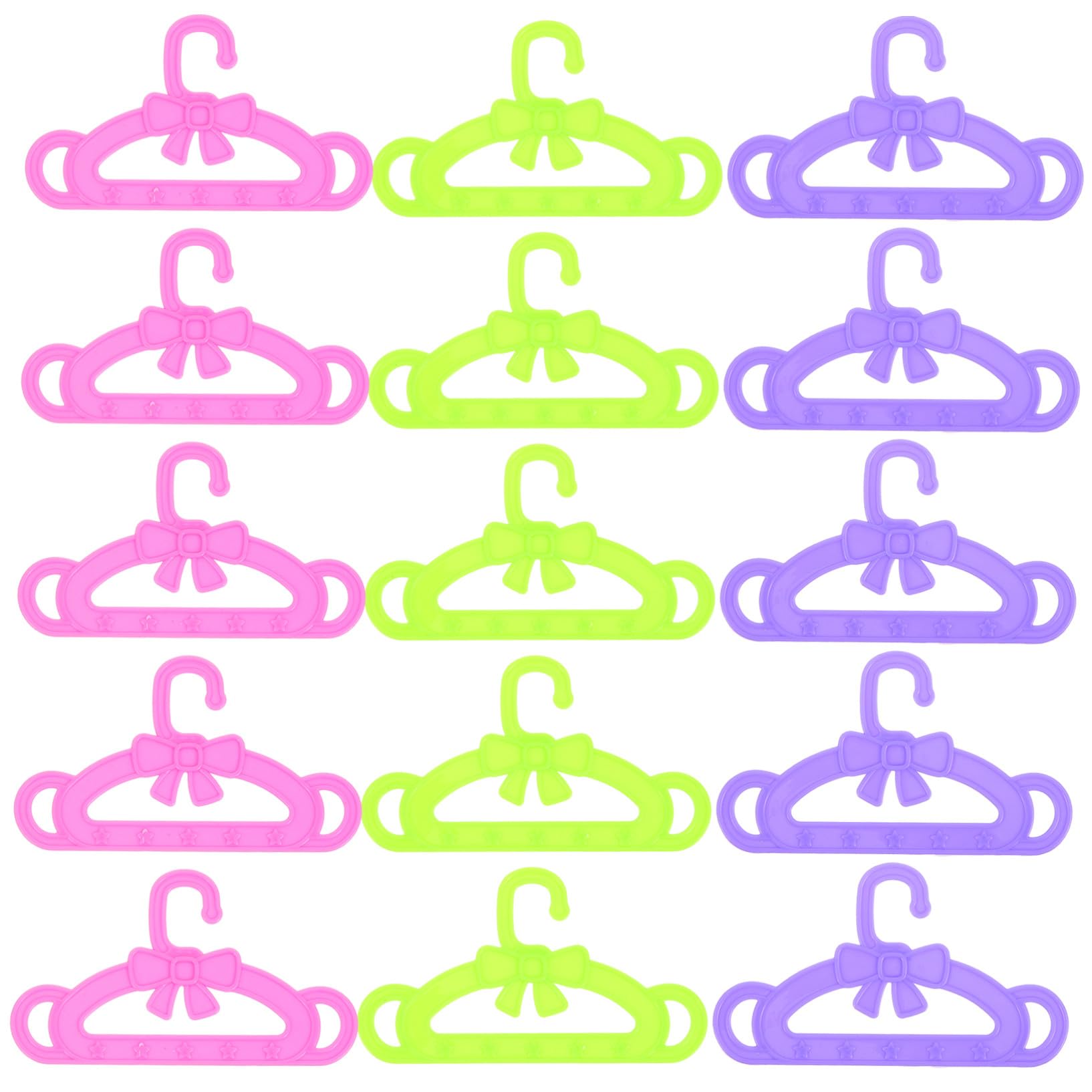 Mikinona Perchas de Plástico 15 para Ropa de Muñecas de Juguete de 18 Pulgadas Accesorios en Navidad Ideales para Habitación Infantil