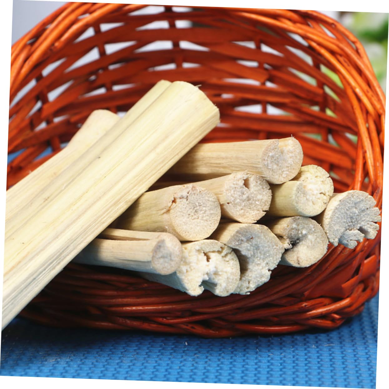 TOYANDONA Natürliche Kauspielzeuge für Kleintiere Zähneknirschen Spielzeug Haustier Beißspielzeug für Hamster Kaninchen und Meerschweinchen Sicher und Langlebig Beige