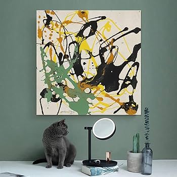 【額装済】Pollock『Number 9, 1949』抽象画 アートポスター 額装済】Pollock『Number 9, 1949』抽象画 アートポスター