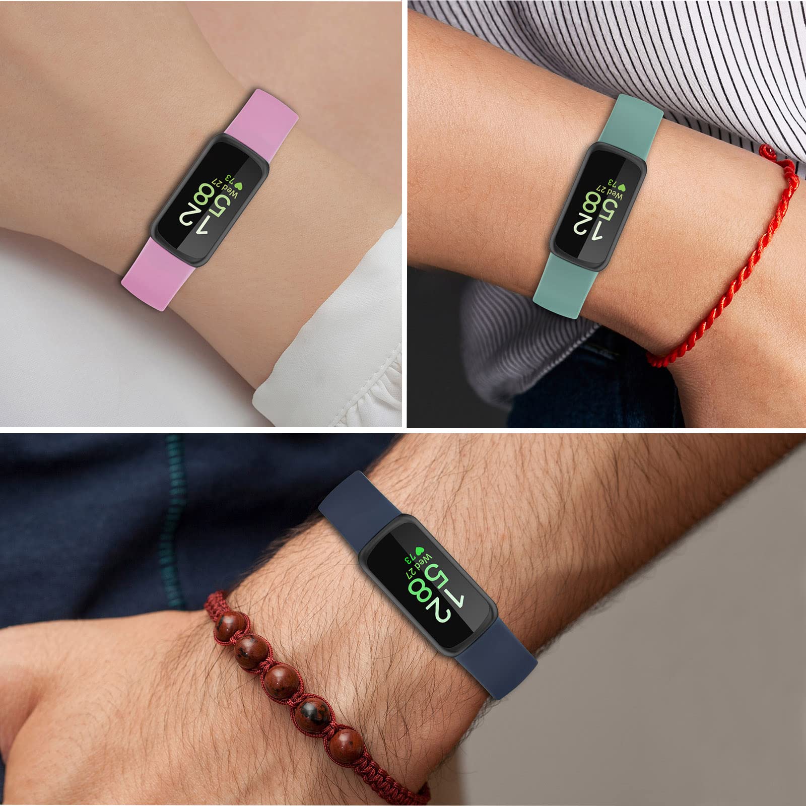 Compatible con Fitbit Inspire 3 bandas, correas de reloj de silicona suave de repuesto para Fitbit Inspire 3 Fitness Tracker (paquete de 8, pequeño) 5