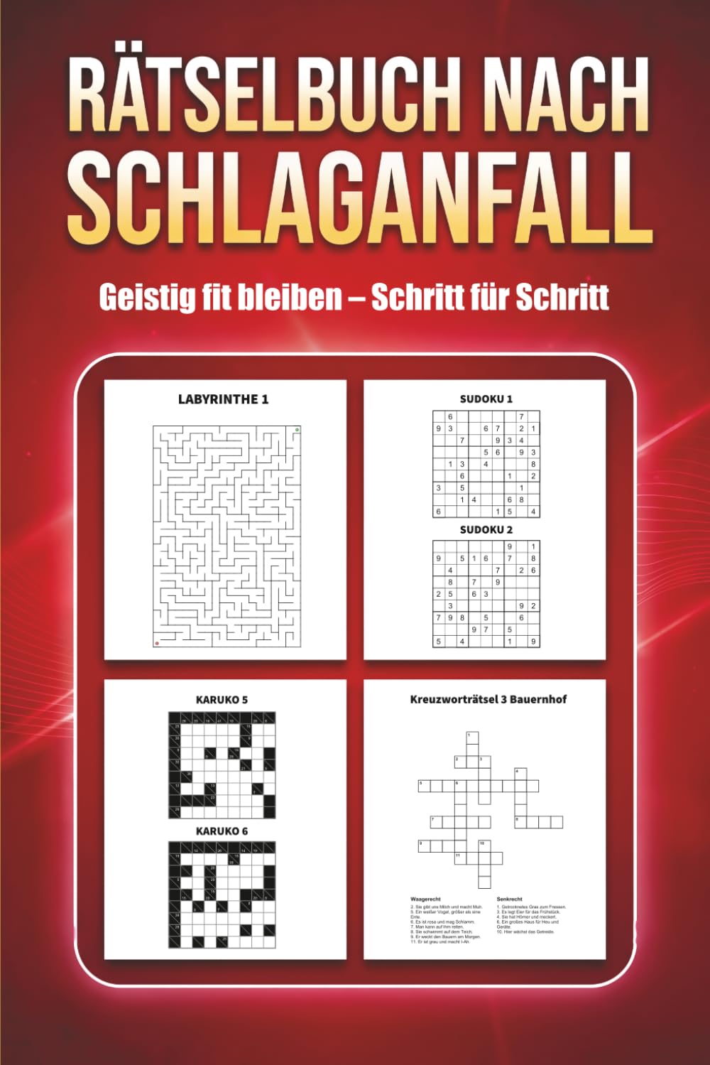 Rätselbuch nach Schlaganfall: Geistig fit bleiben – Schritt für Schritt