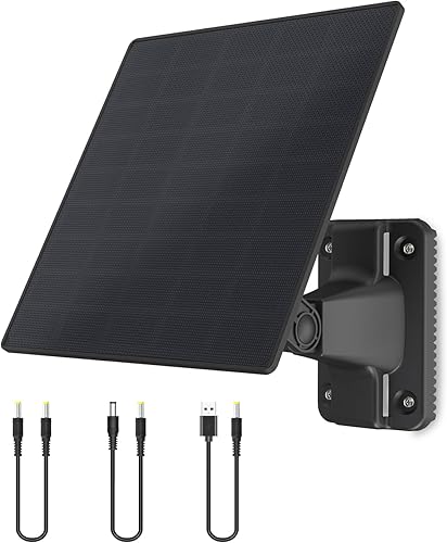 Panel solar de cámara de sendero, batería incorporada WingHome de 5000 mAh, salida de 12 V1 A y 6 V1.5 A, IP66 impermeable, fuente de cargador solar