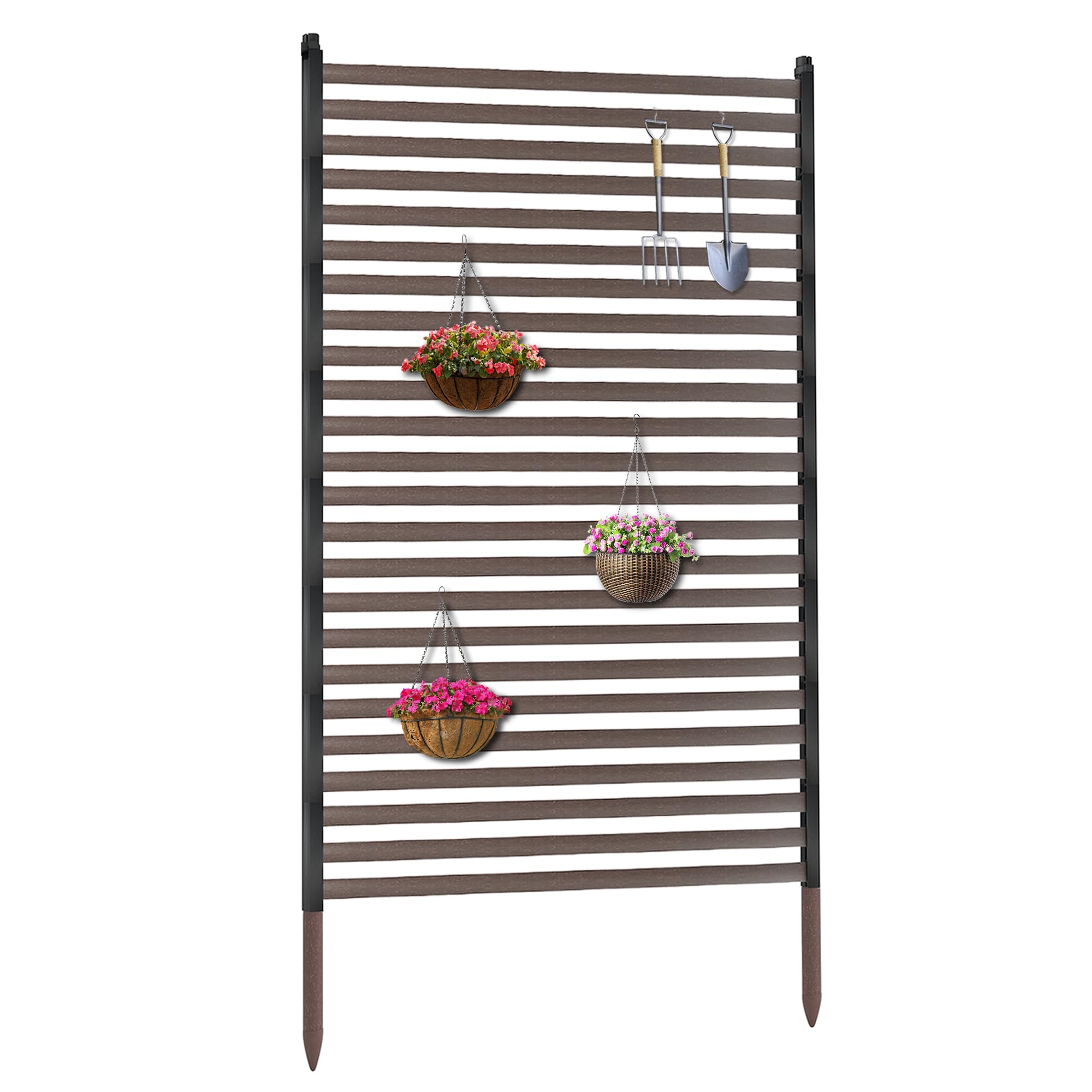 Twira Garden Privacy Screen, Weather-Resistant Steel Decorative Fence Panel