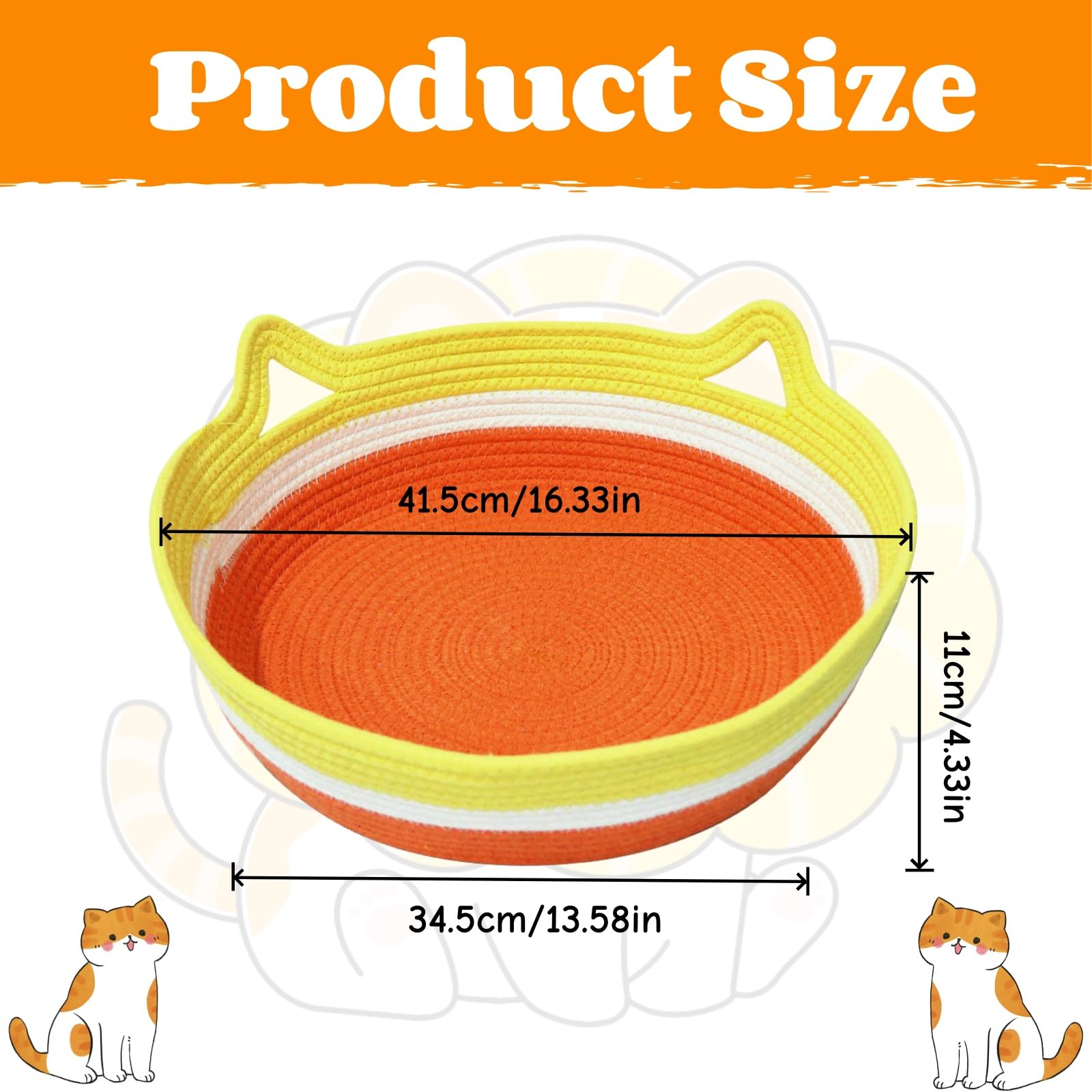Tokaneit Lavable Cesta Trenzada para Gatos, Lavable Verano Cat Basket, Cama de Gatos para Dormir, Cozy Cama Gato, Diseño Simple Suave Y Fuerte Cuatro Estaciones Universales Camas de Gatose Mascota